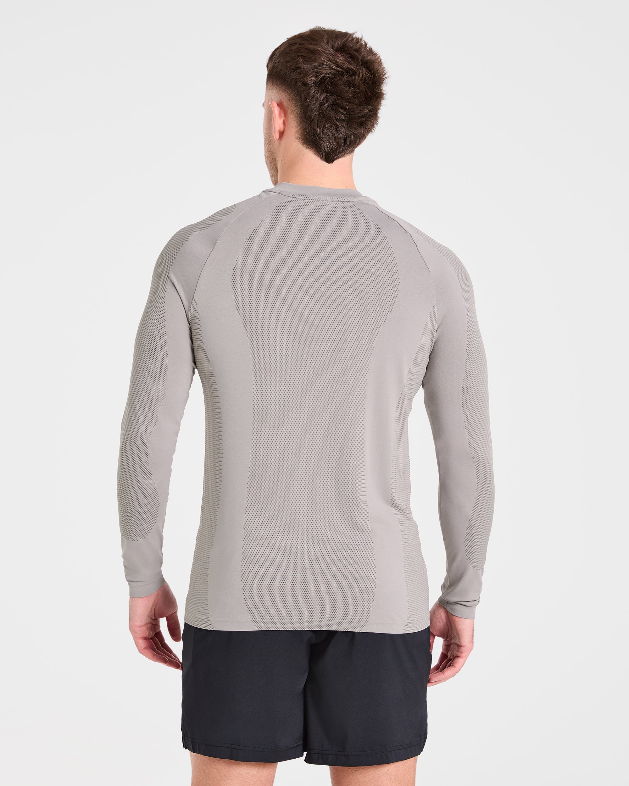 Attain Seamless Long Sleeve T Shirt - Woodland Fog