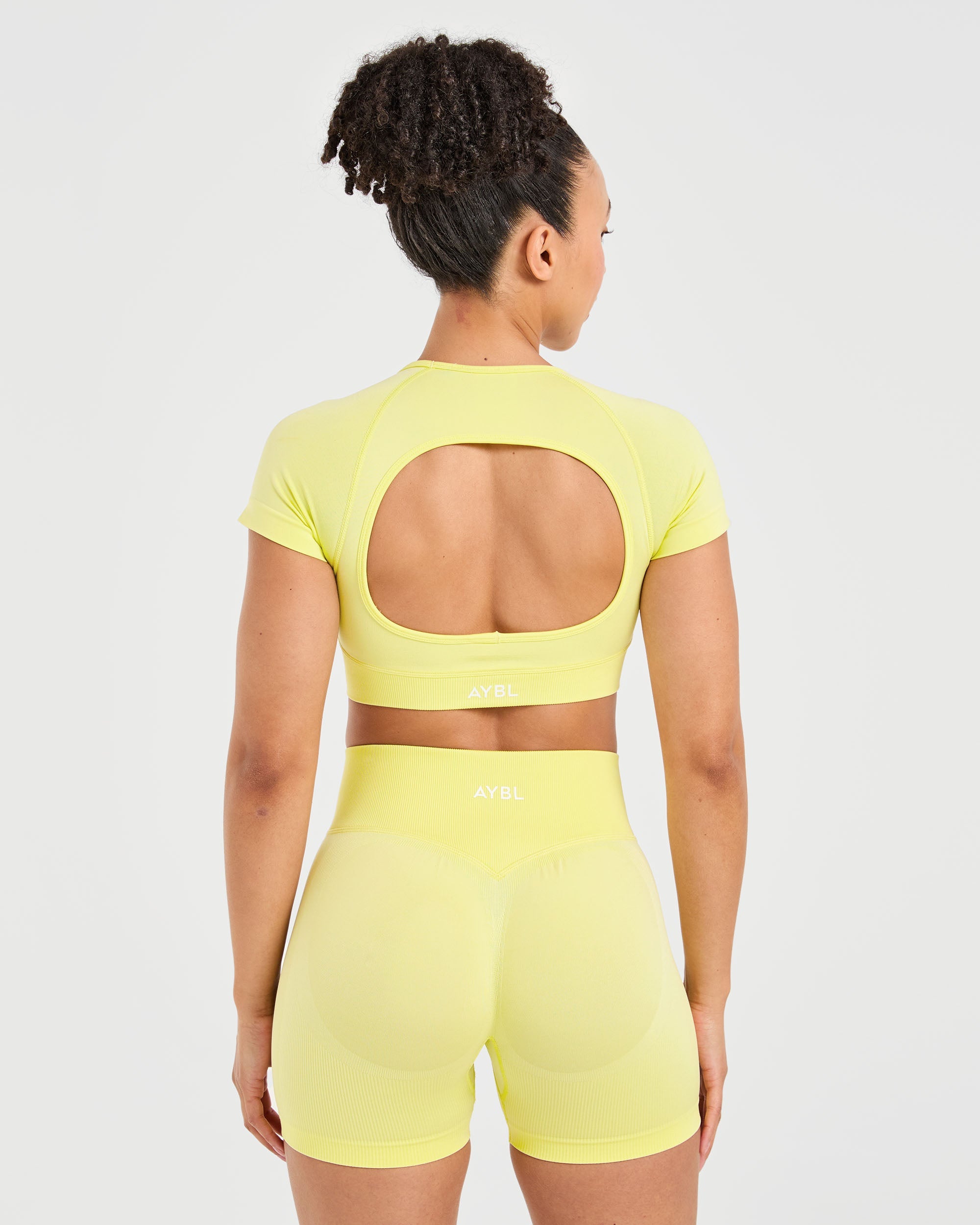Adapt Seamless Crop Top - Spring Yellow