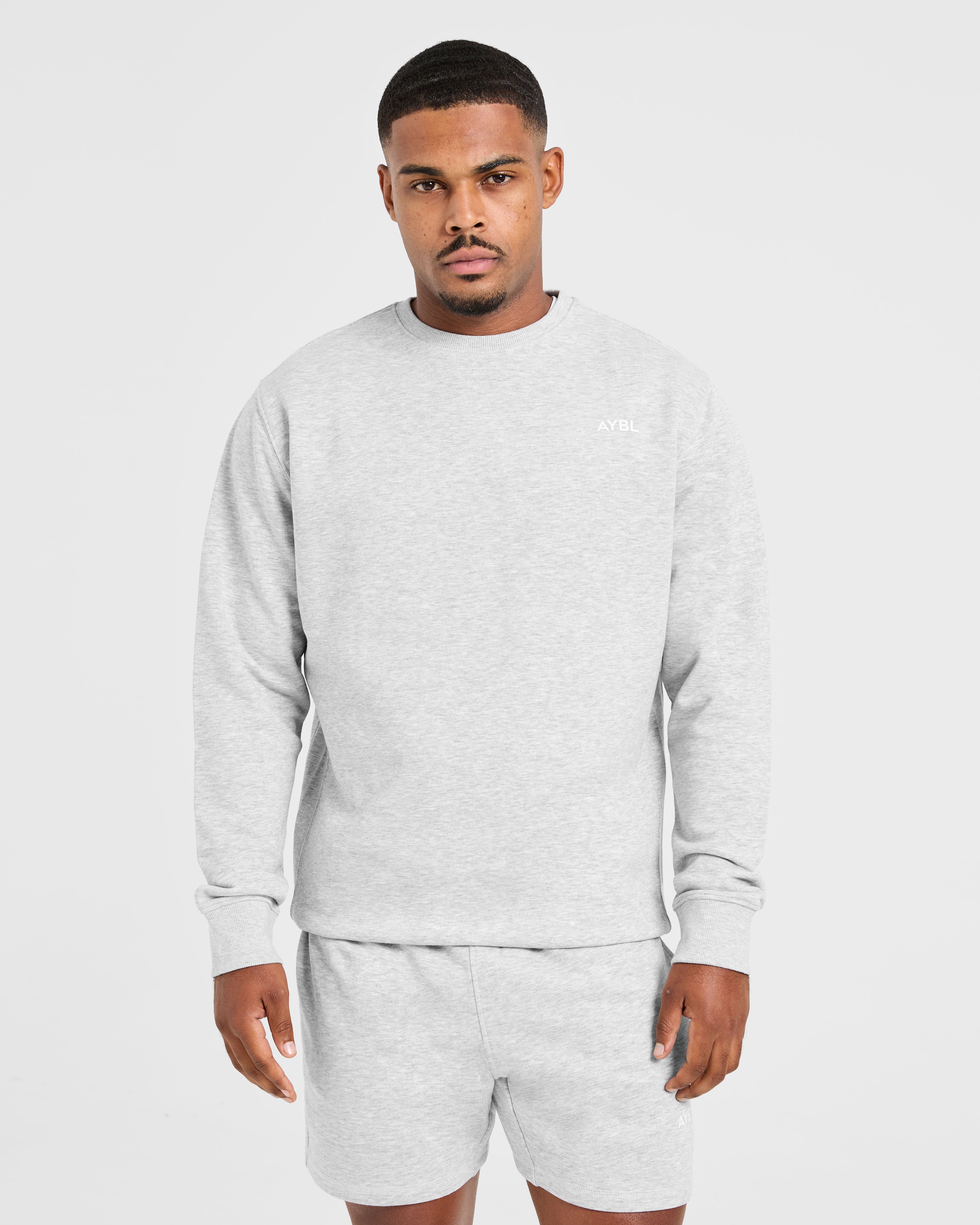 Essential Lightweight Sweater - Grey Marl