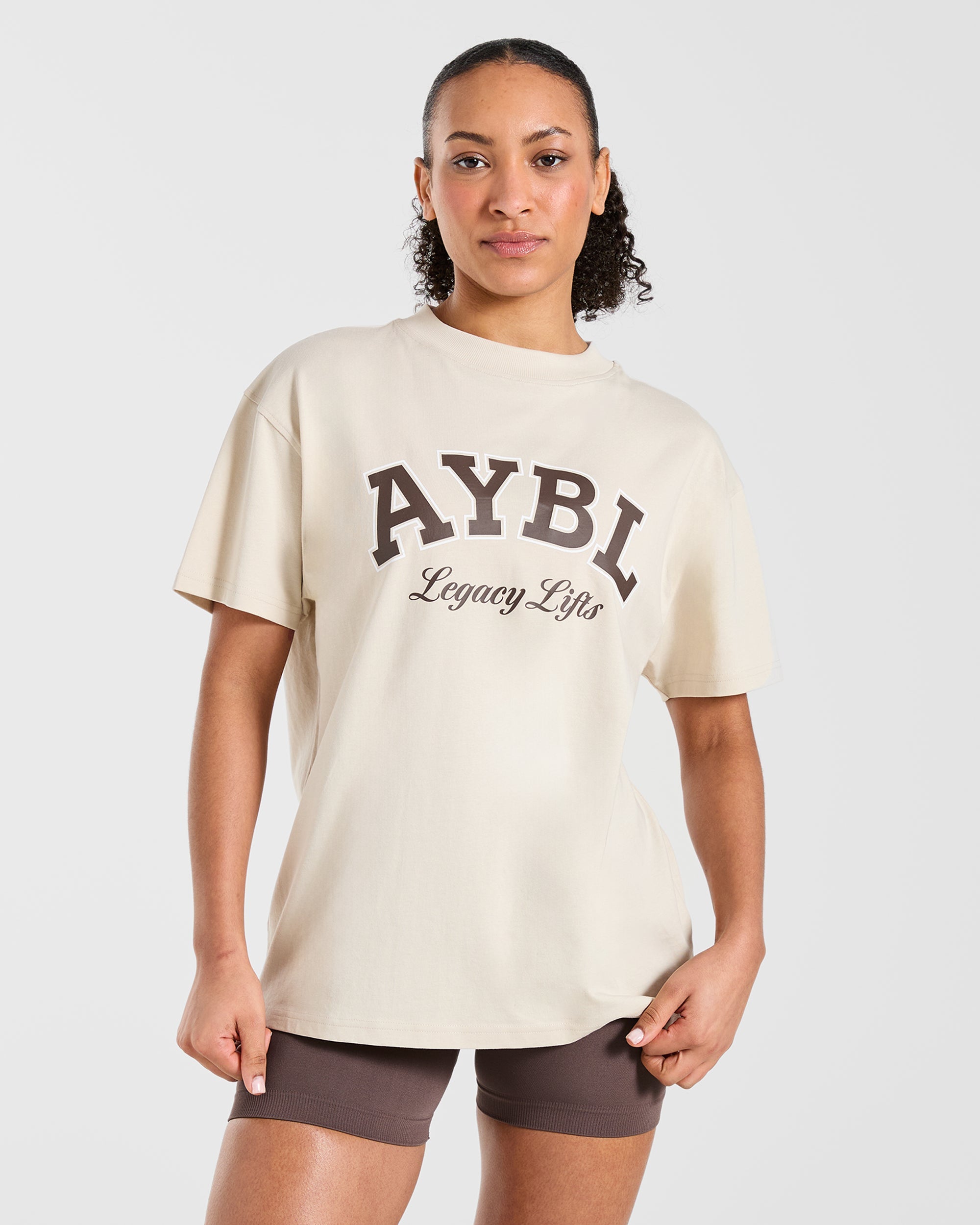Legacy Lifts Oversized T Shirt - Beige