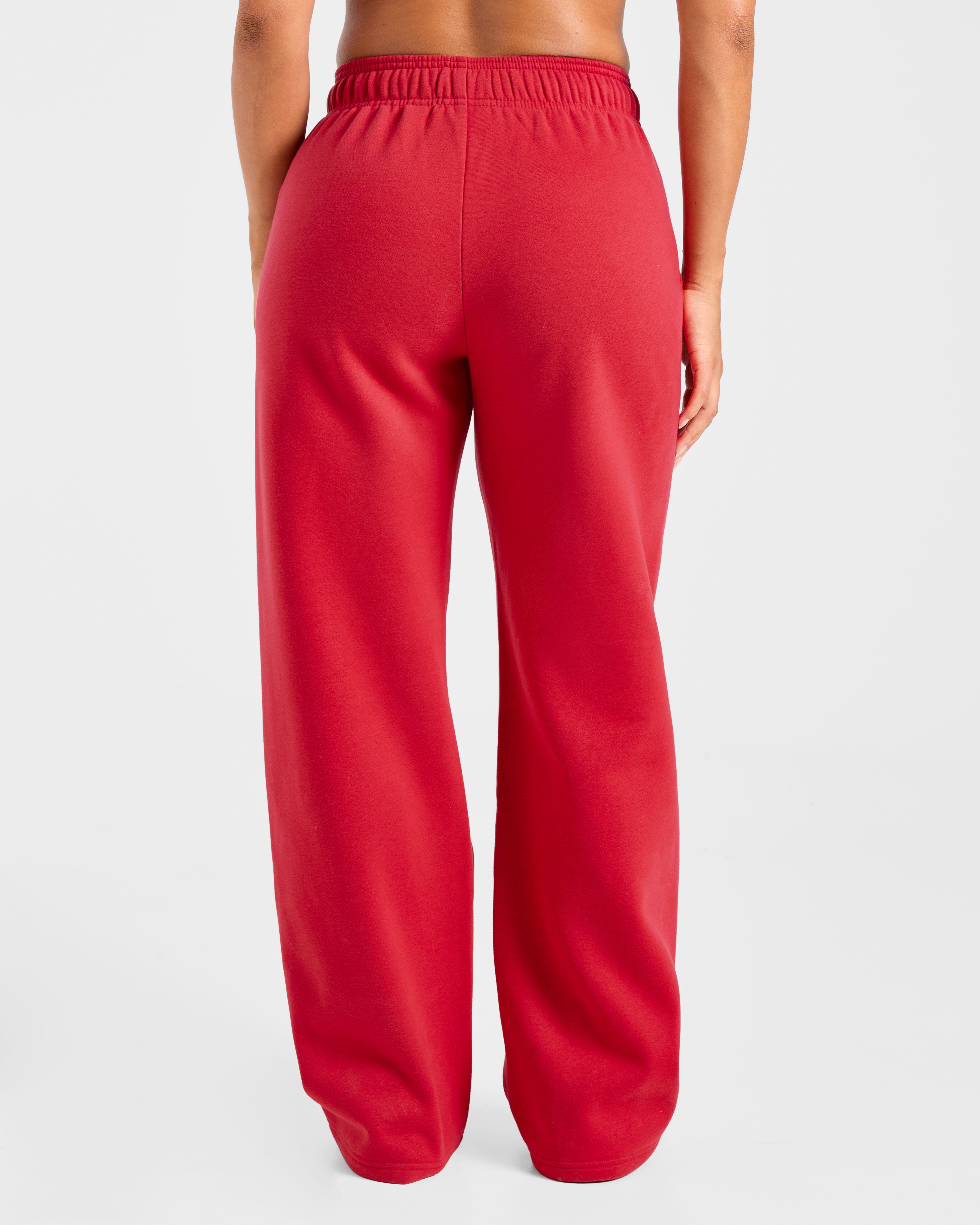 Varsity 2.0 Oversized Straight Leg Joggers - Red
