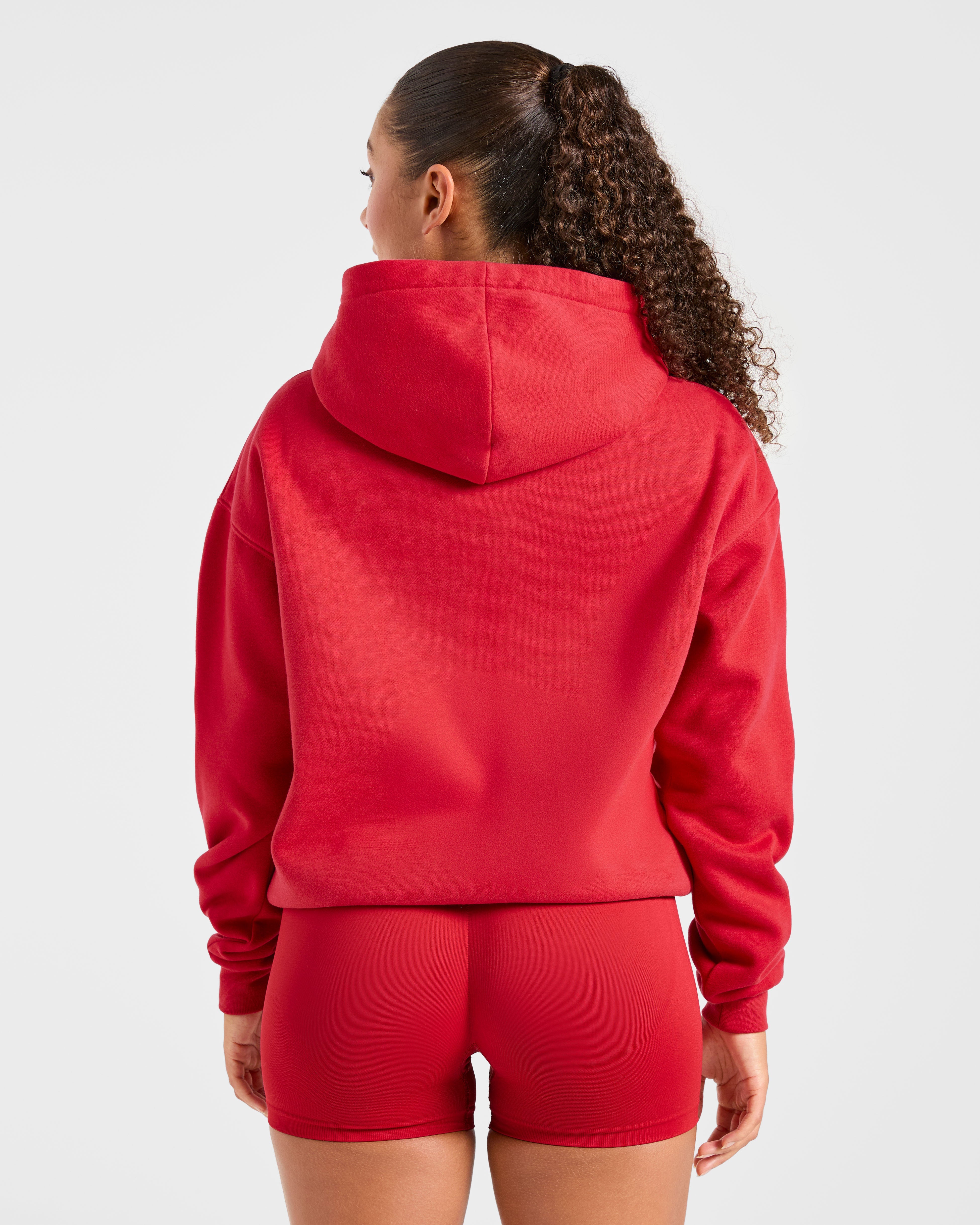 Varsity 2.0 Oversized Hoodie - Red