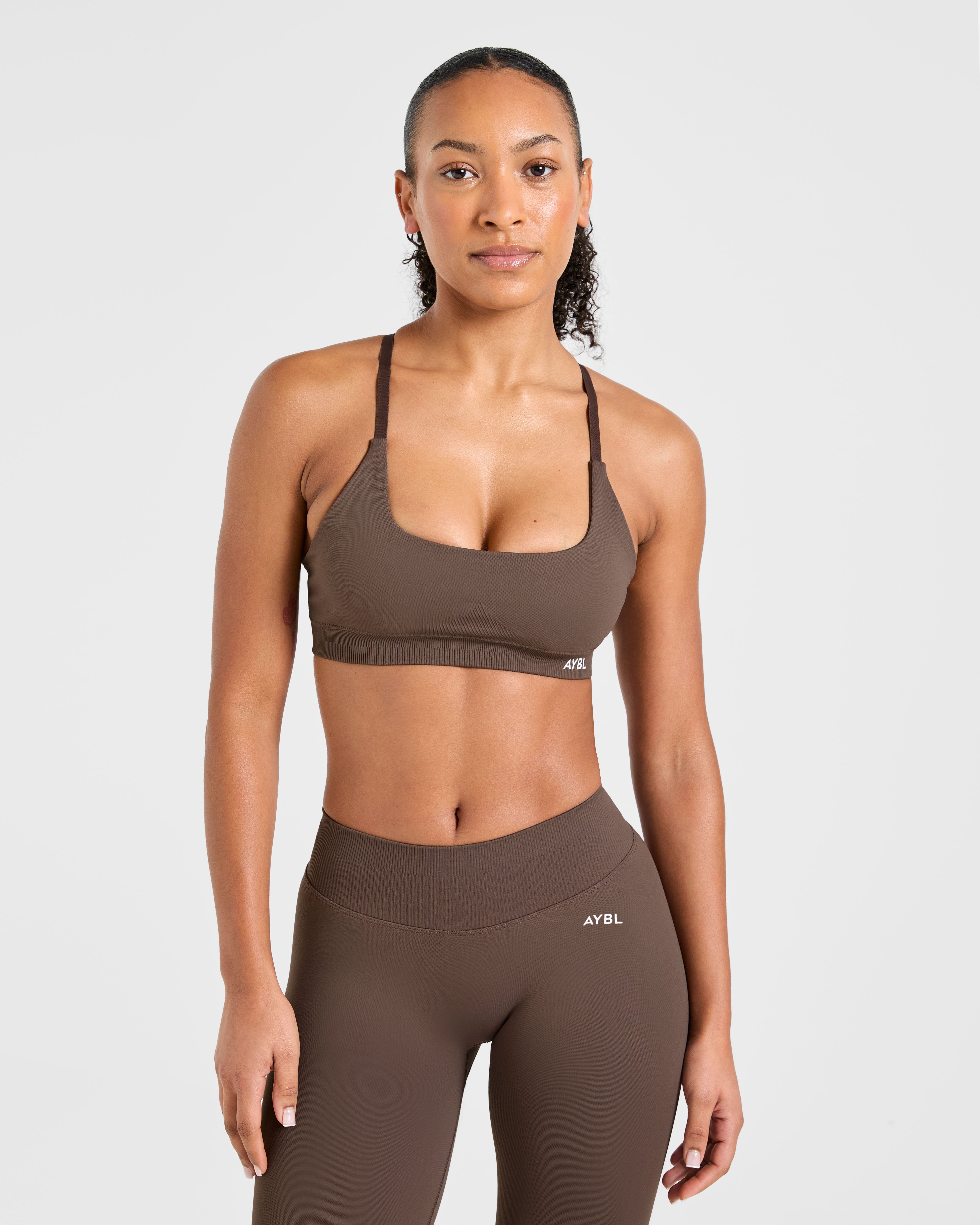 Enhance Seamless Sports Bra – Brown Enhance Seamless Sports Bra - Brown