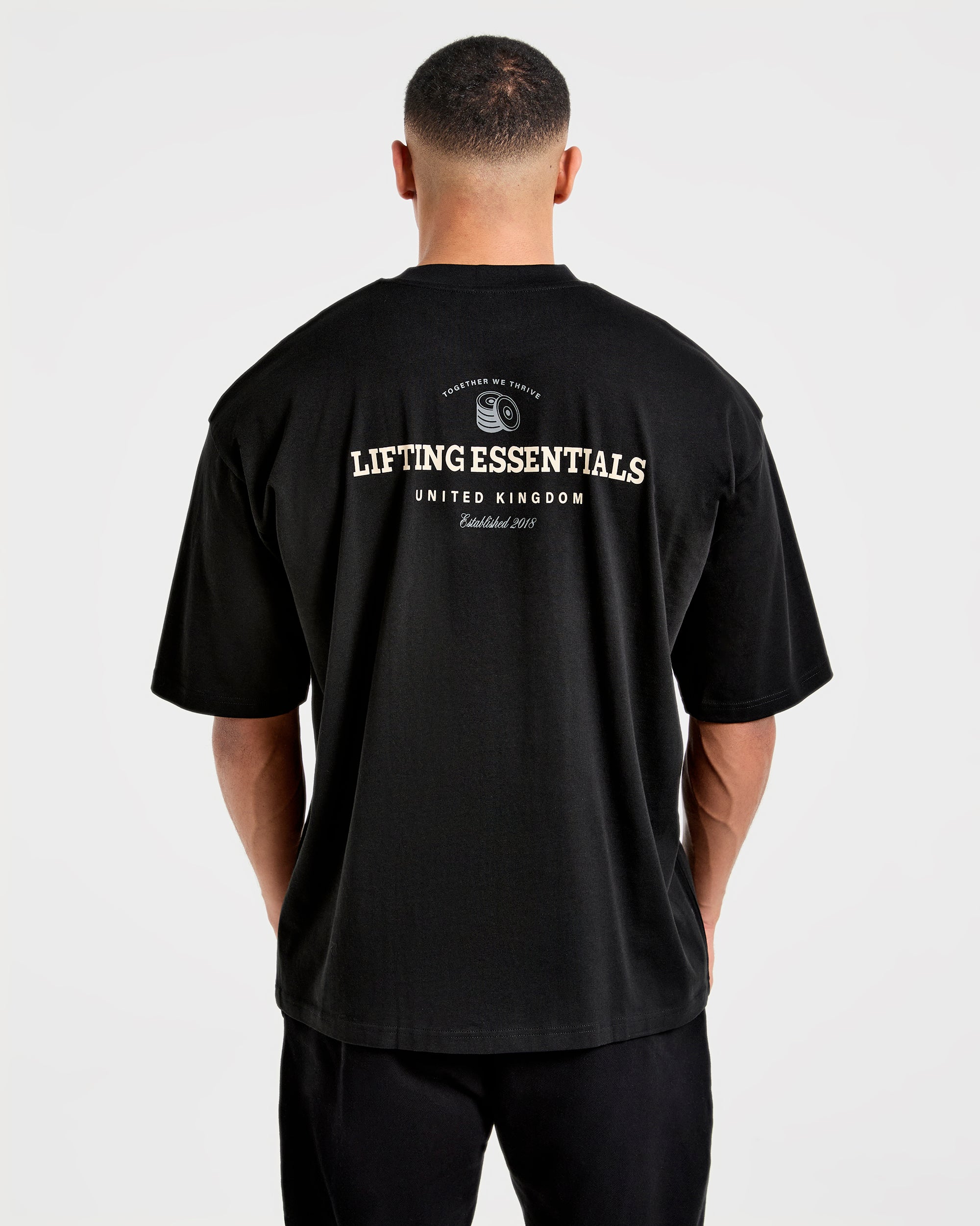 Apex Lifting Essentials Oversized T Shirt - Black/Cream
