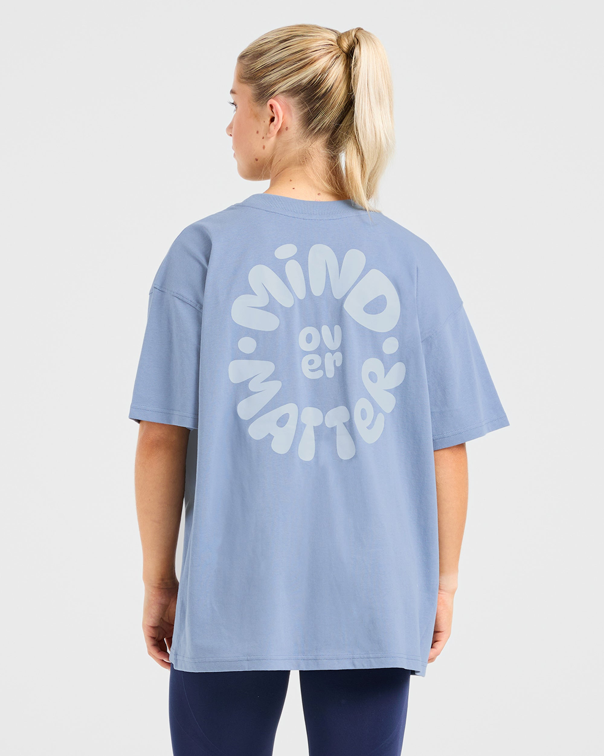 Mind Over Matter V2 Oversized T Shirt – Blue Mind Over Matter V2 Oversized T Shirt - Blue
