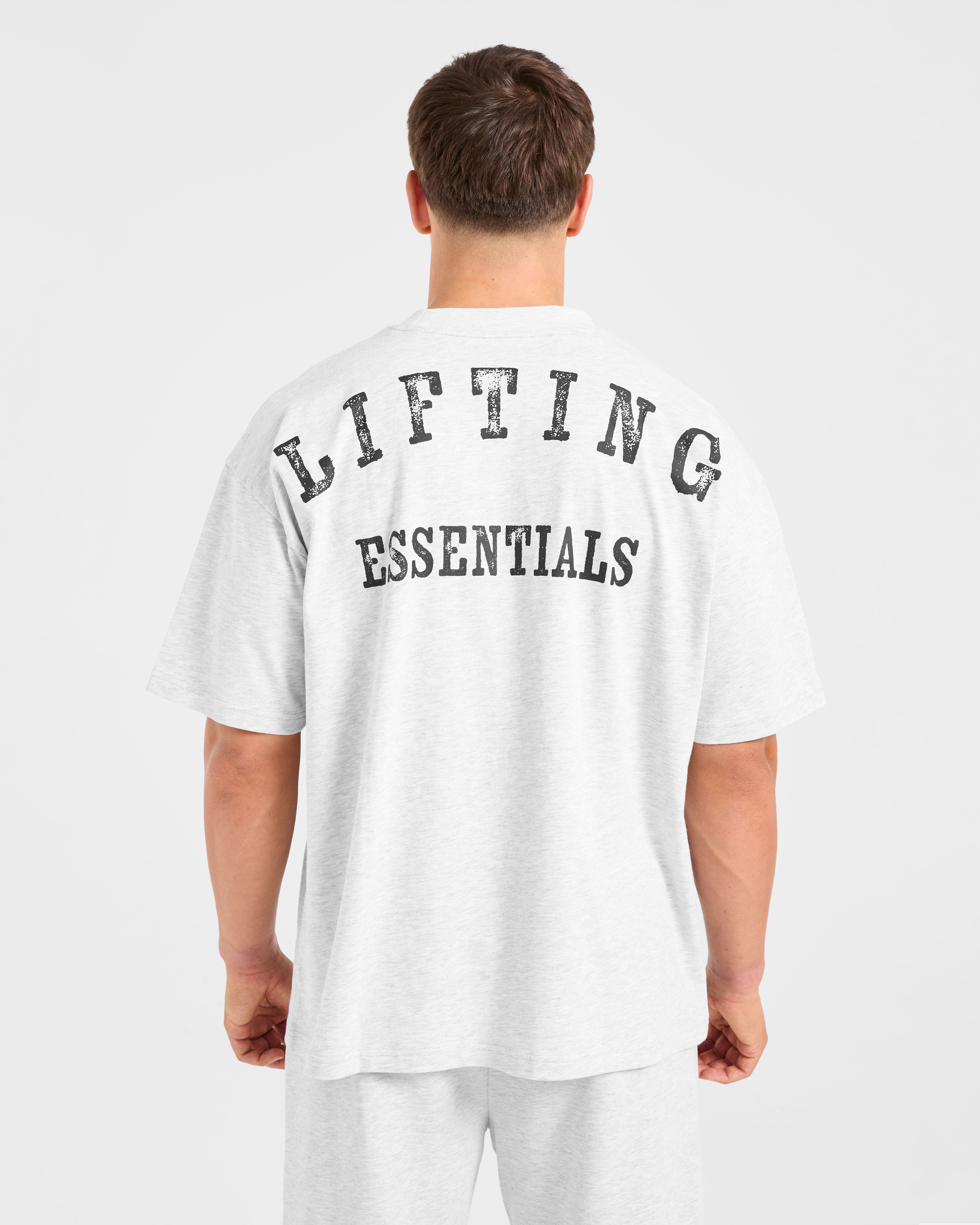Lifting Essentials Oversized T Shirt - Grey Marl