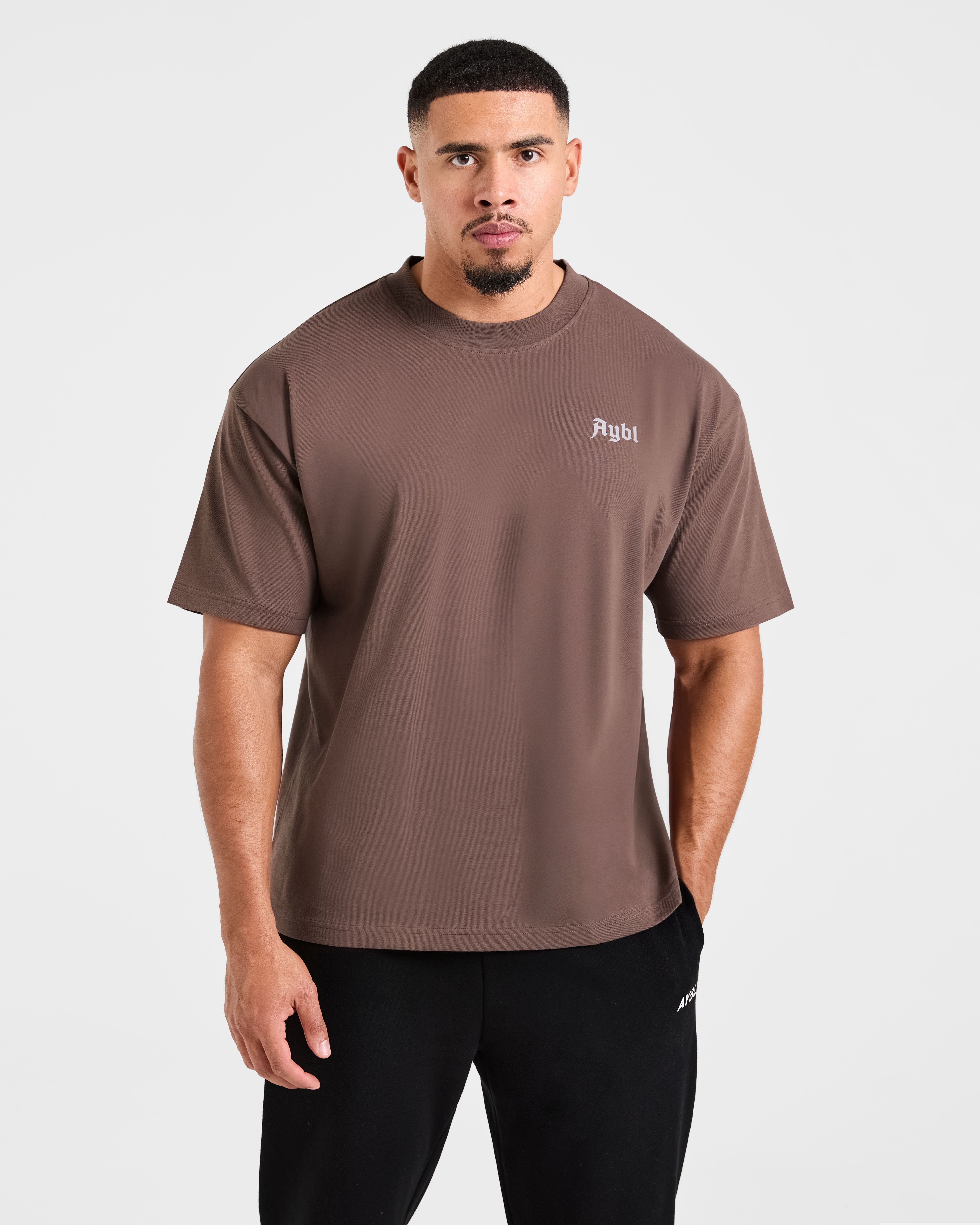 Built for Lifters Oversized T Shirt - Vintage Brown