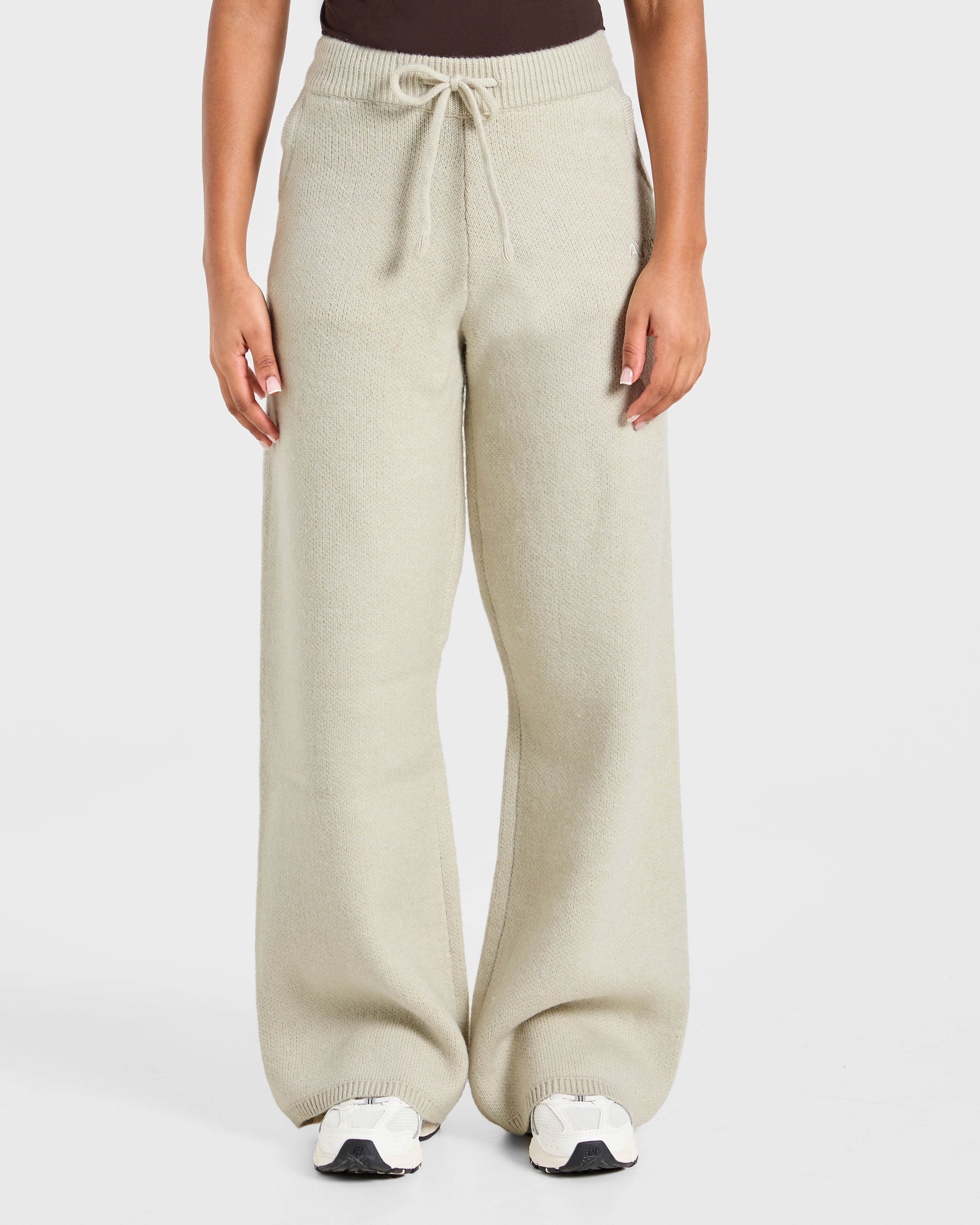 Soft Oversized Knitted Straight Leg Joggers - Seasalt