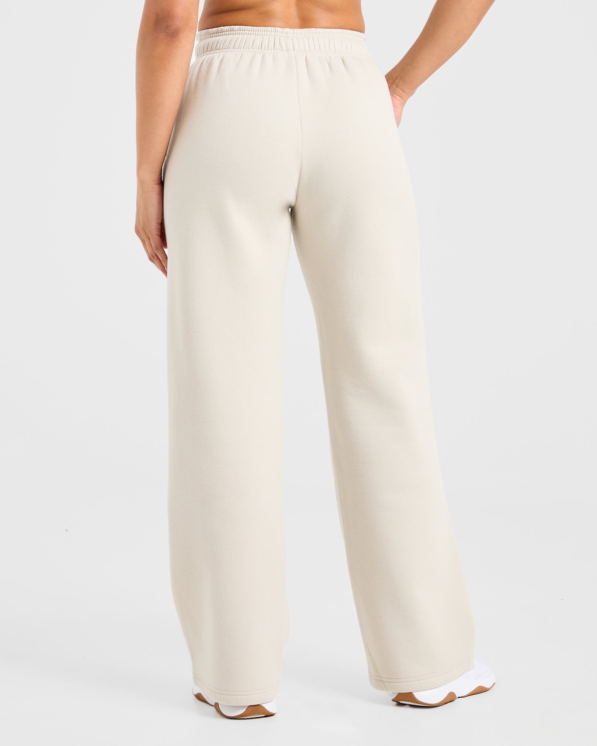 Retro Athletics Oversized Straight Leg Joggers - Sand