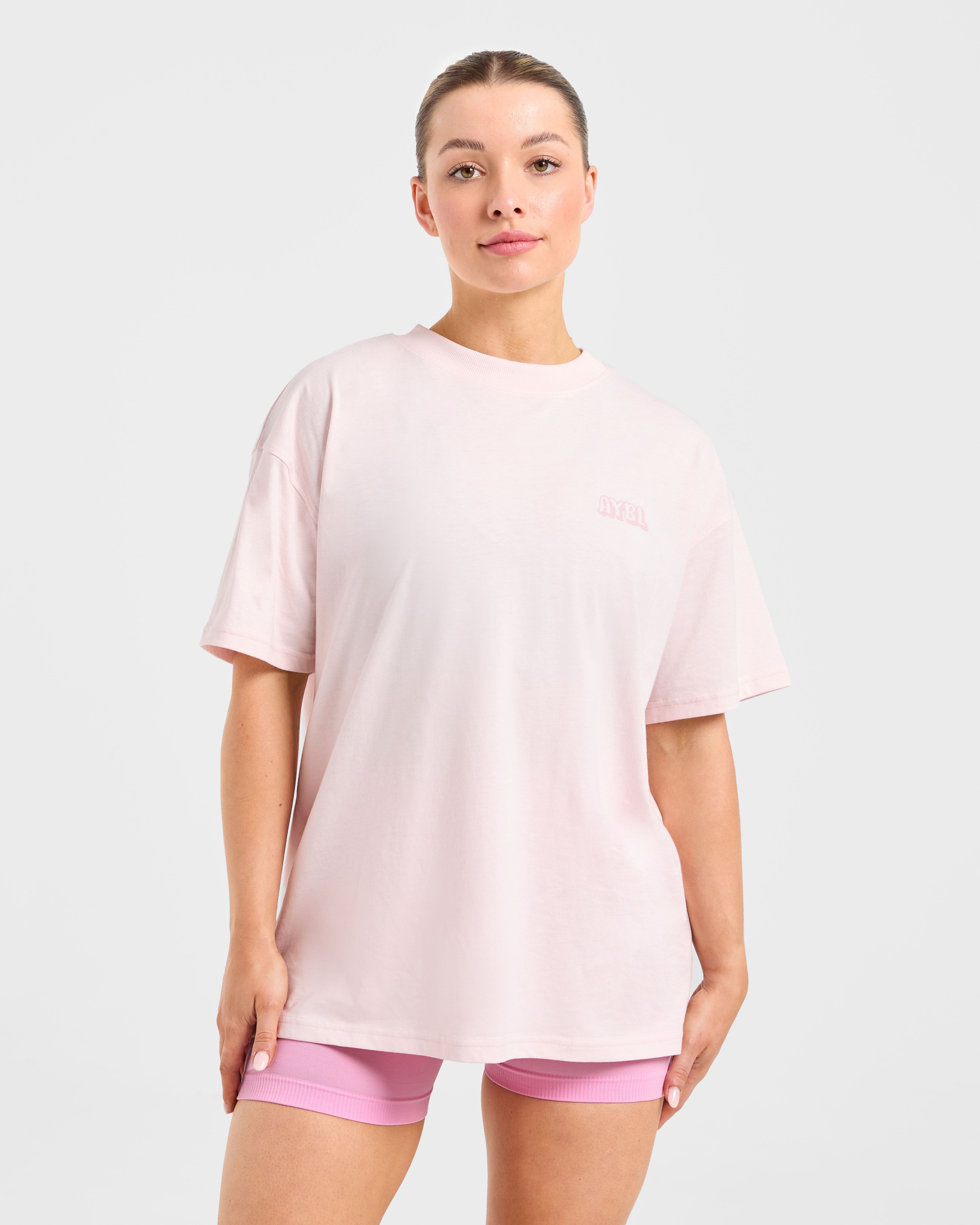 Gym Girl Era Oversized T Shirt - Pink