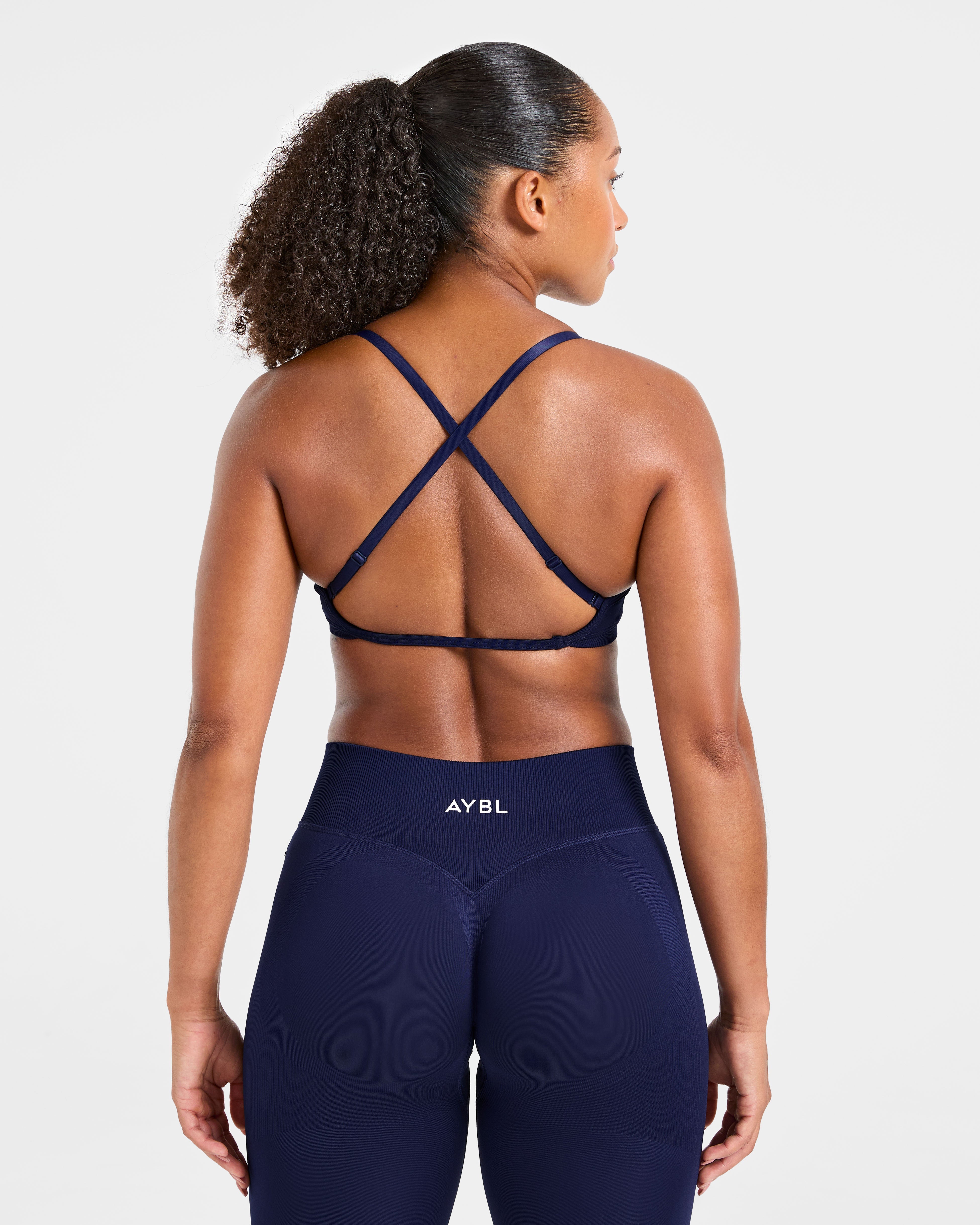 Adapt Seamless Strappy Sports Bra - Deep Navy