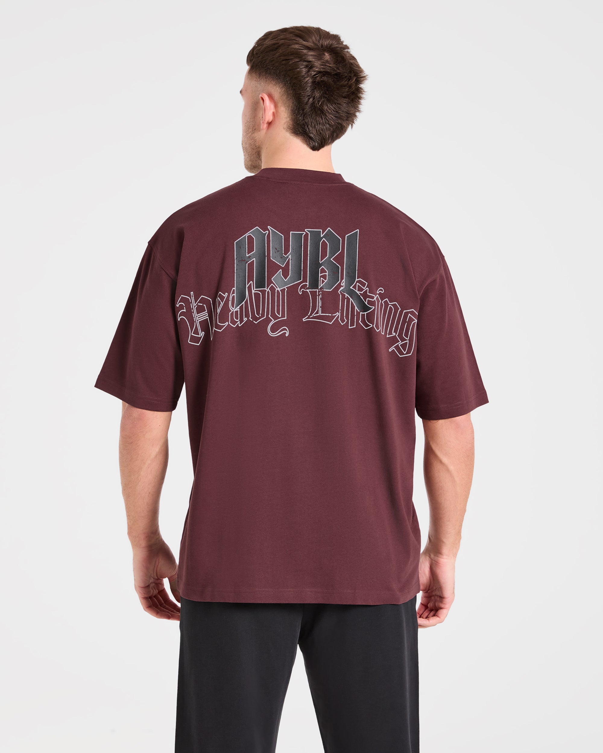 Heavy Lifting Gothic Oversized T Shirt – Dusty Plum/Black Heavy Lifting Gothic Oversized T Shirt - Dusty Plum/Black