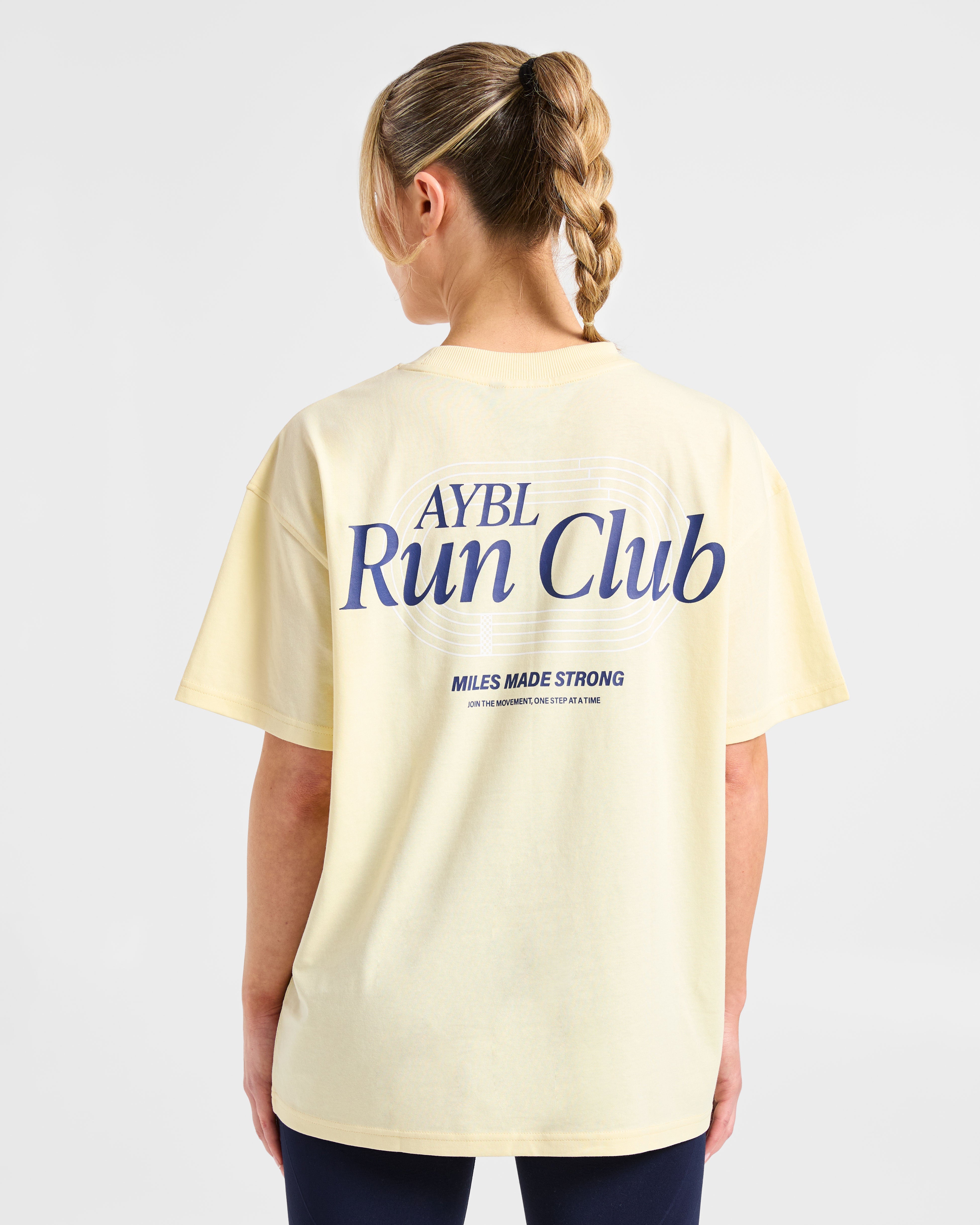 Run Club Oversized T Shirt – Butter Yellow Run Club Oversized T Shirt - Butter Yellow
