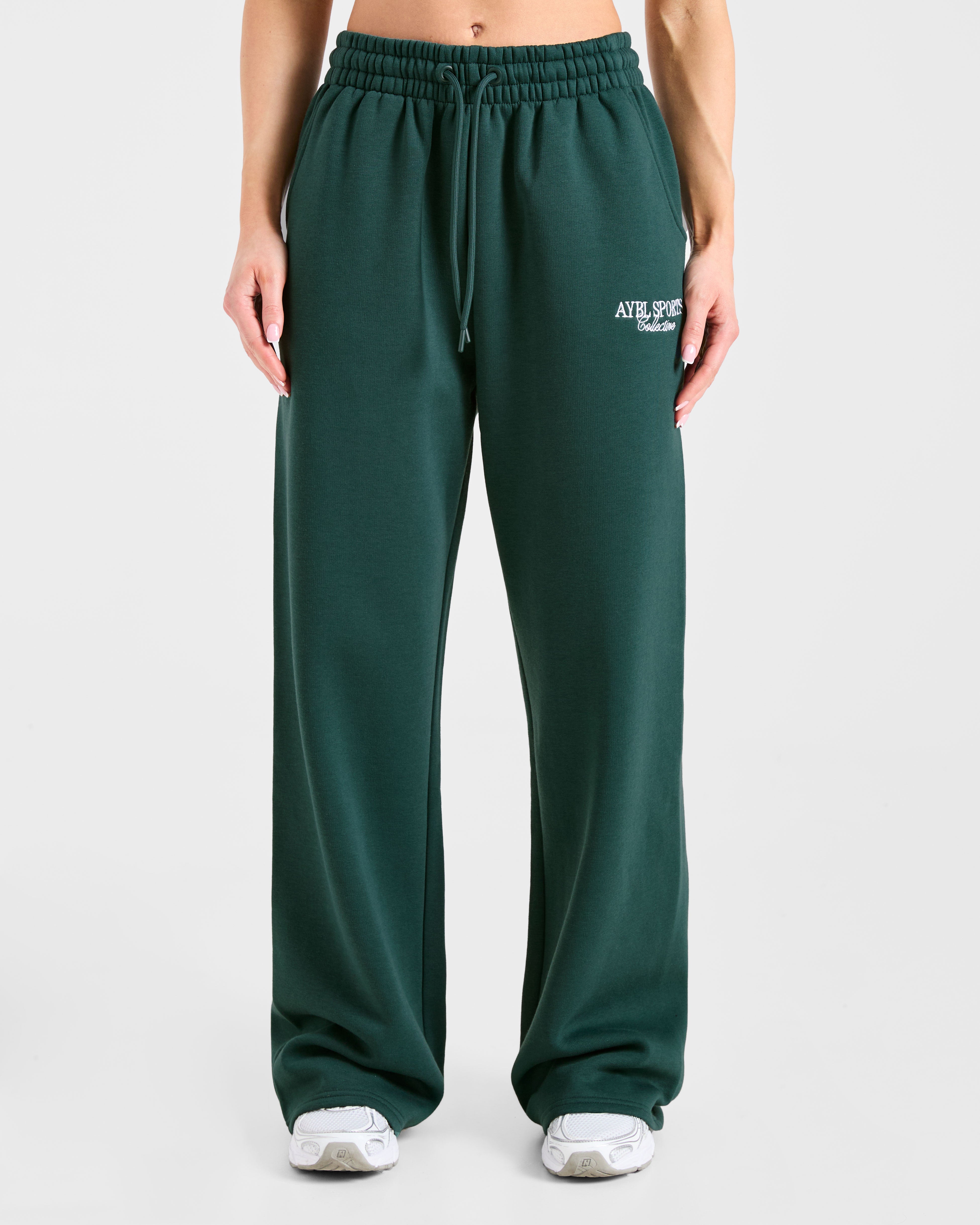 Sports Collective Oversized Straight Leg Joggers - Deep Forest