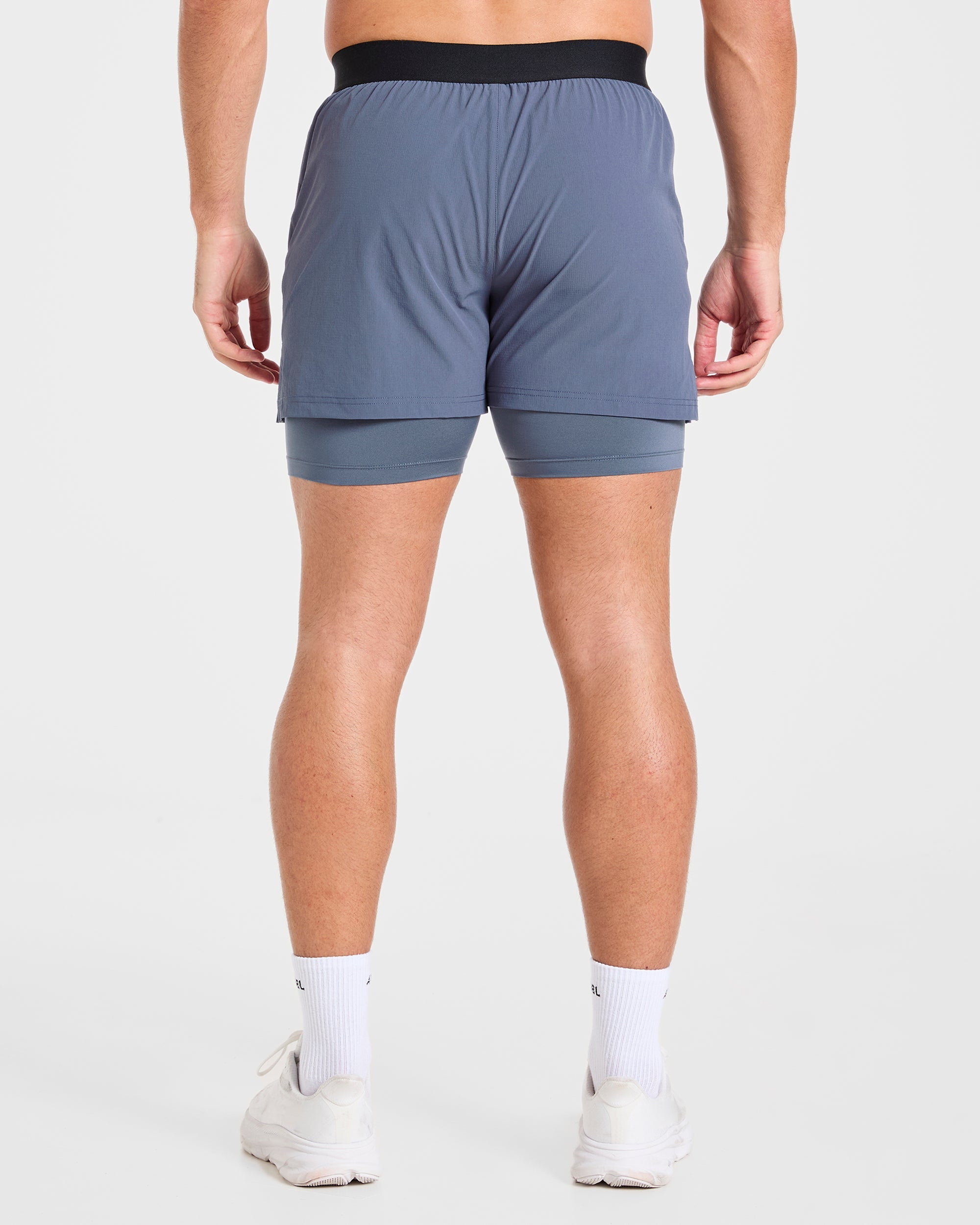 Signature 2 in 1 Shorts - Steel Blue