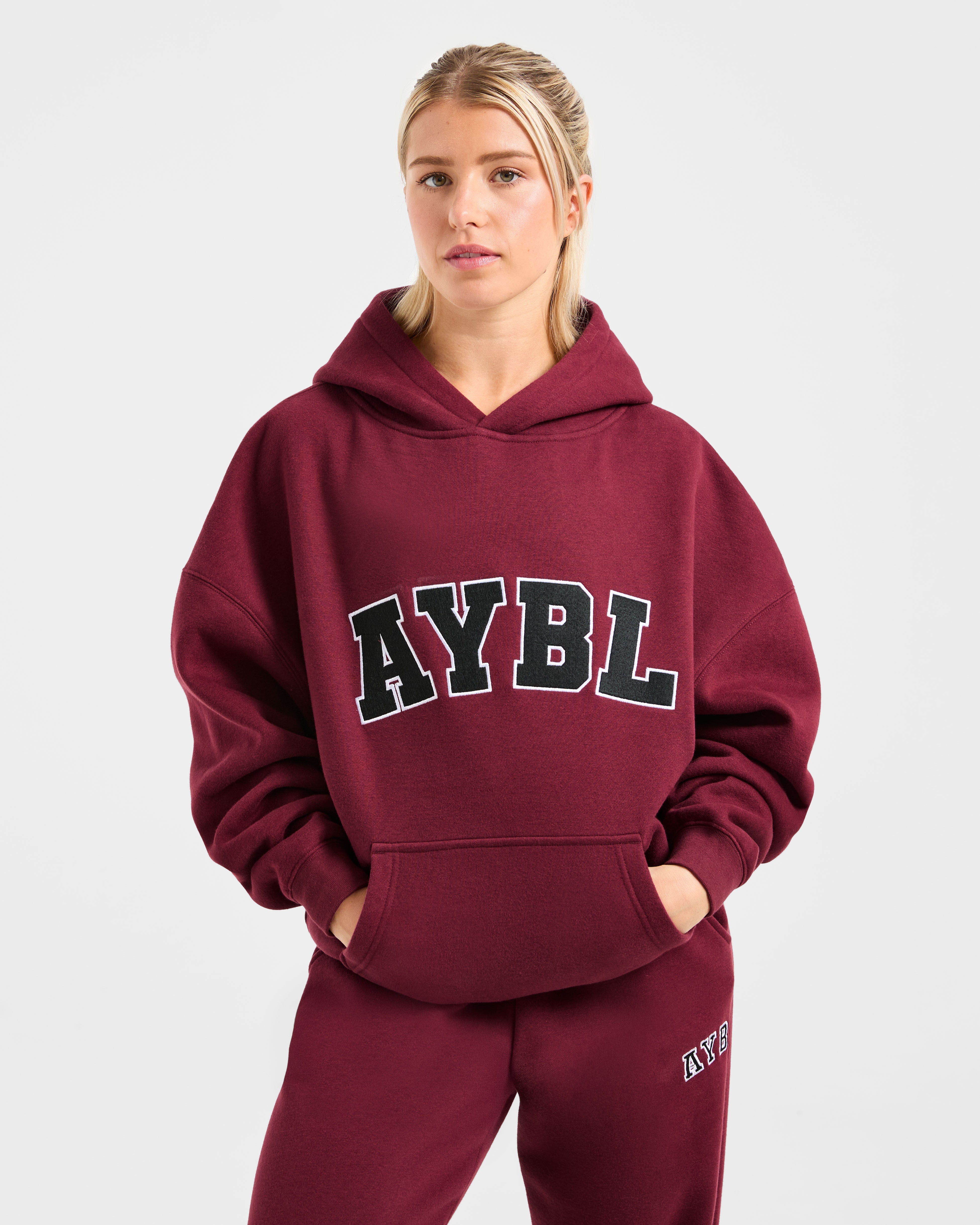 Varsity 2.0 Oversized Hoodie – Red Wine Varsity 2.0 Oversized Hoodie - Red Wine