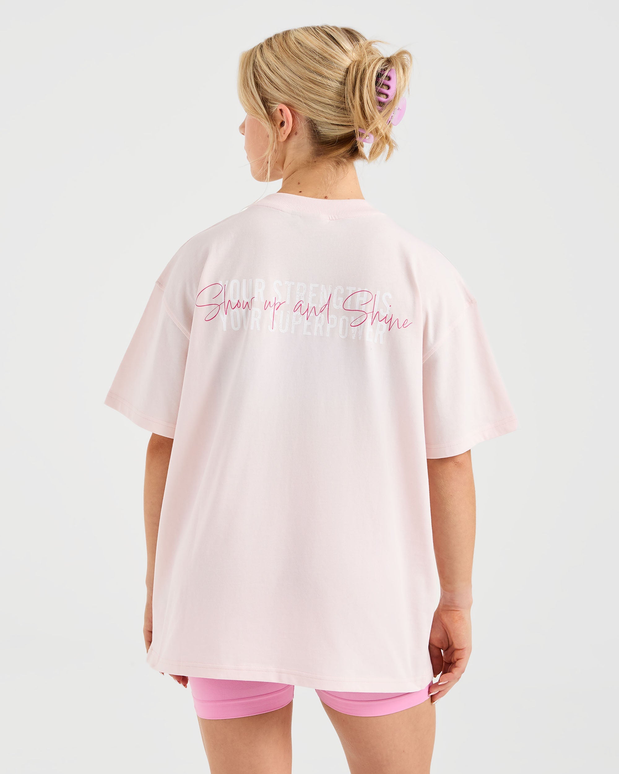 Show Up Oversized T Shirt – Pink Show Up Oversized T Shirt - Pink
