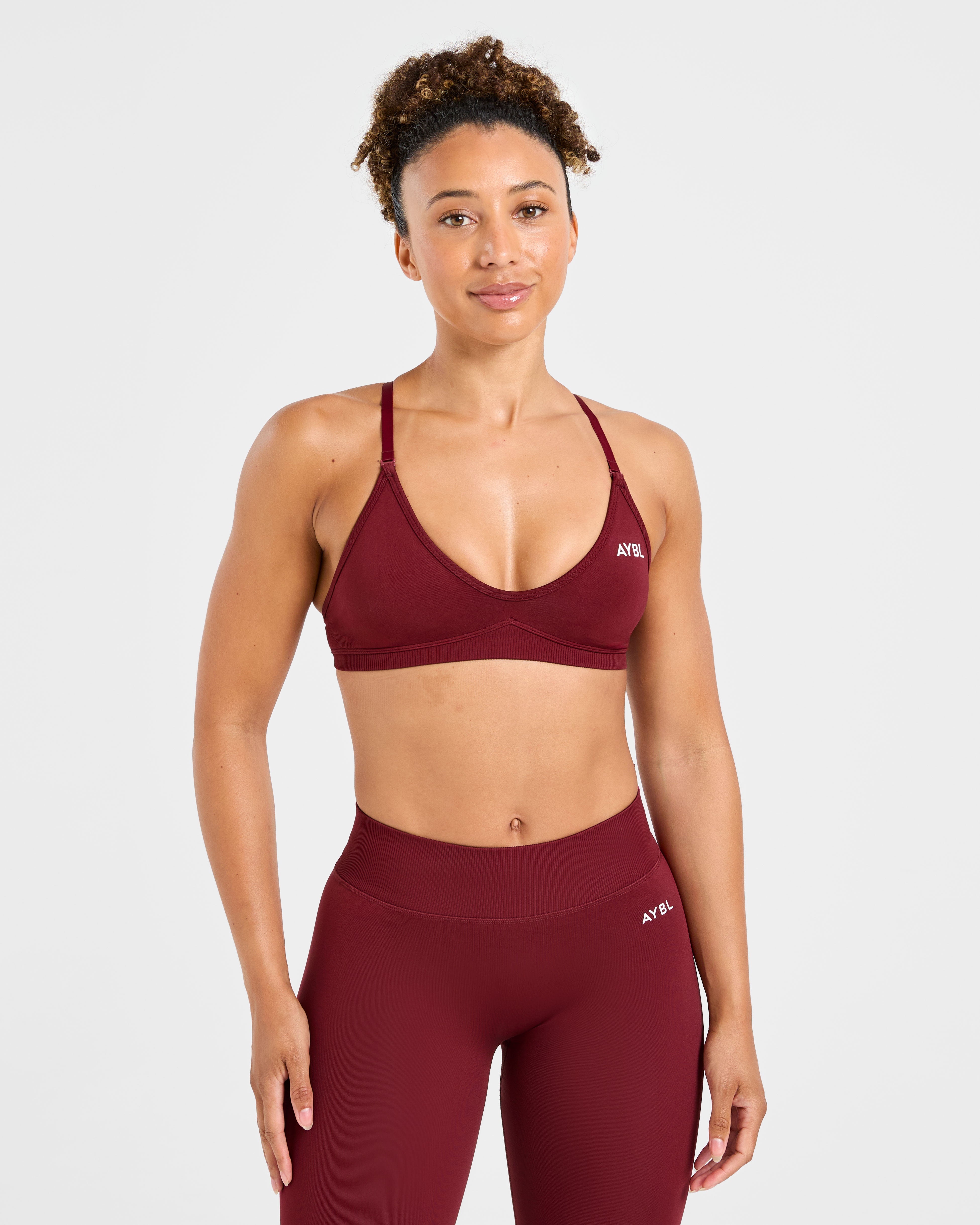 Adapt Seamless Strappy Sports Bra - Autumn Red