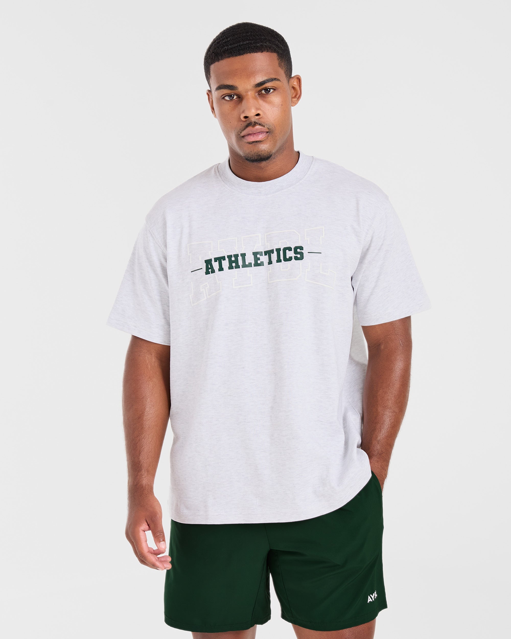 Athletics Oversized T Shirt – Grey Marl Athletics Oversized T Shirt - Grey Marl