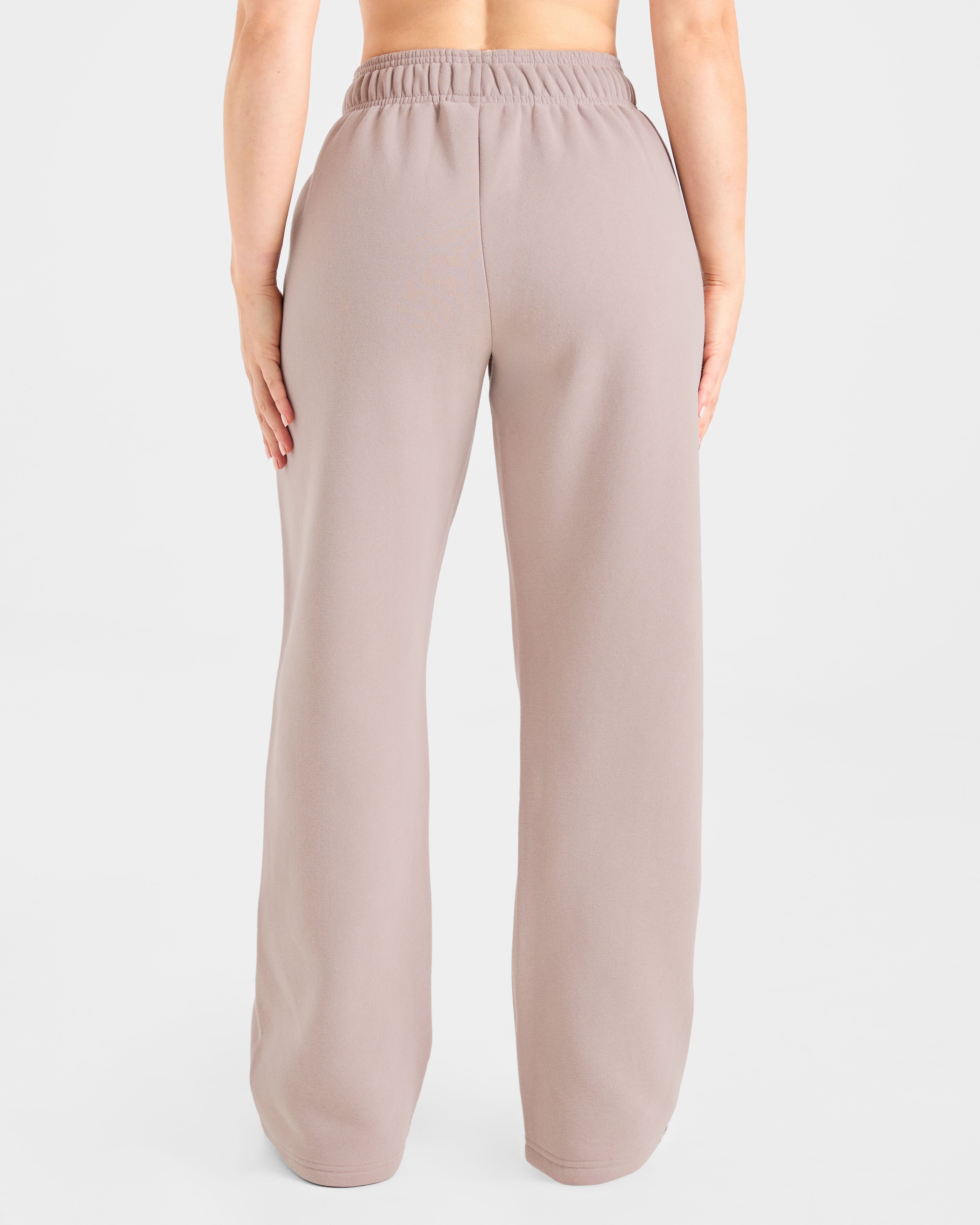 AYBL Sports Club Oversized Straight Leg Joggers - Mink Pink