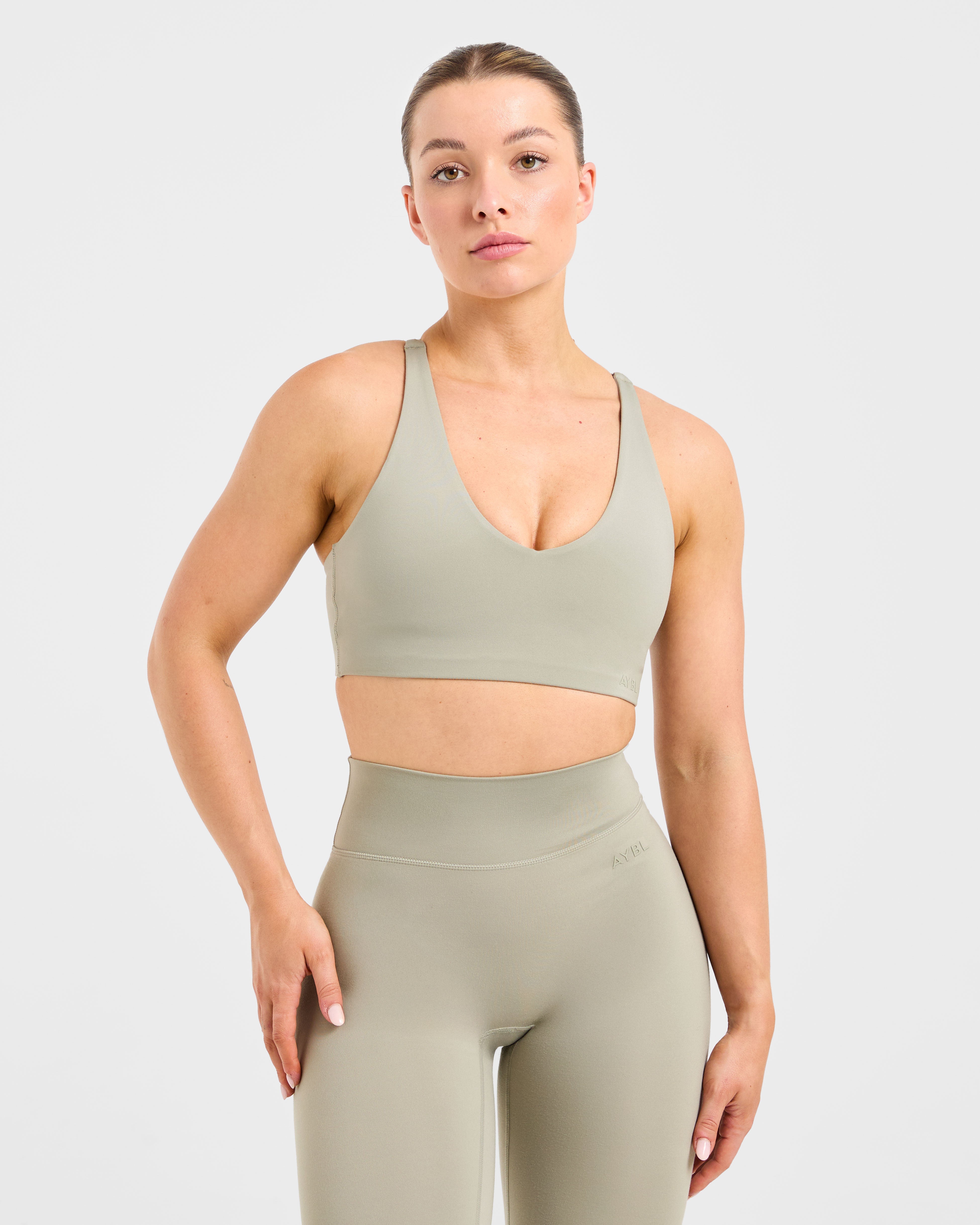 Staple Sports Bra – Washed Olive Staple Sports Bra - Washed Olive