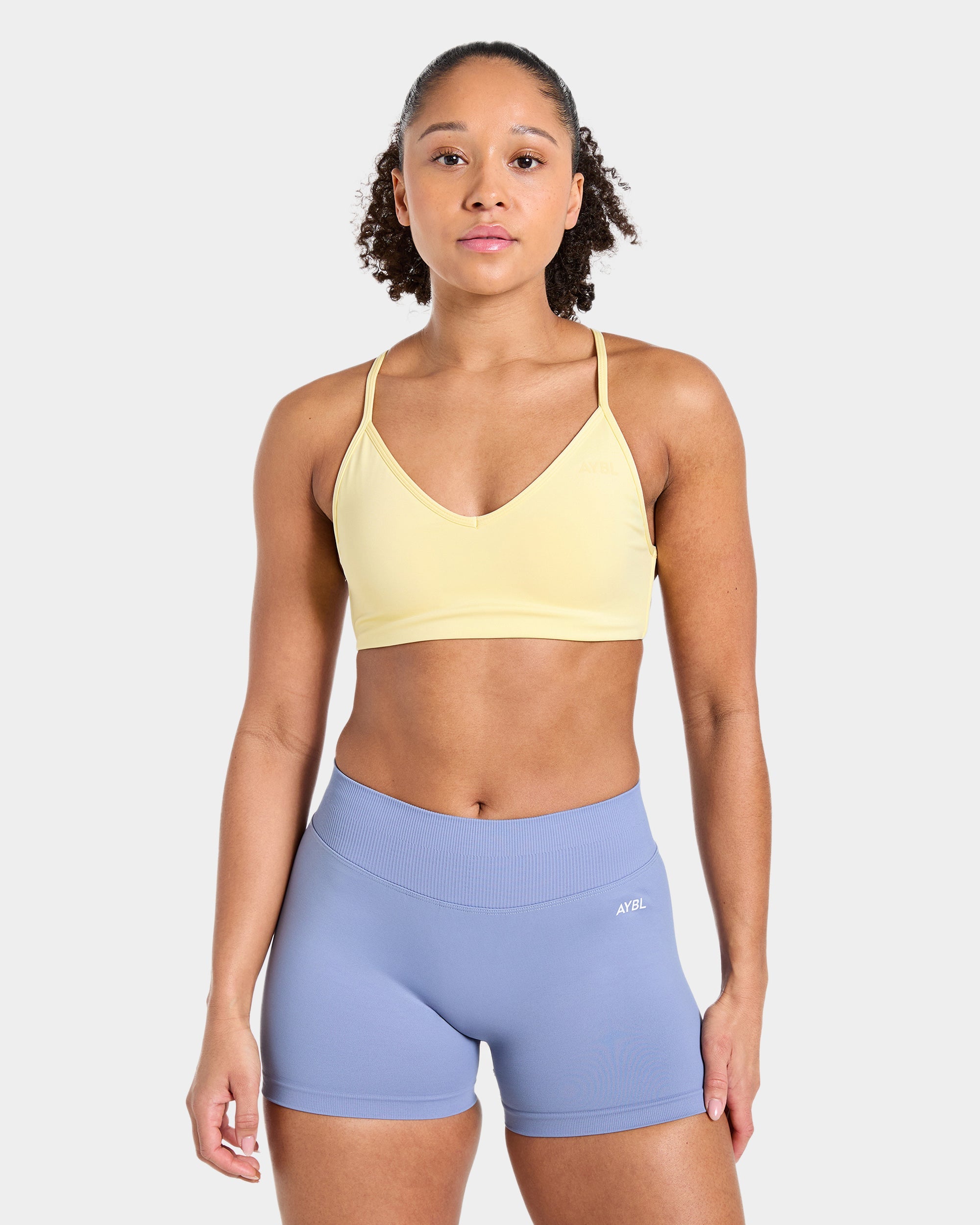 Essential Crossback Sports Bra – Yellow Essential Crossback Sports Bra - Yellow