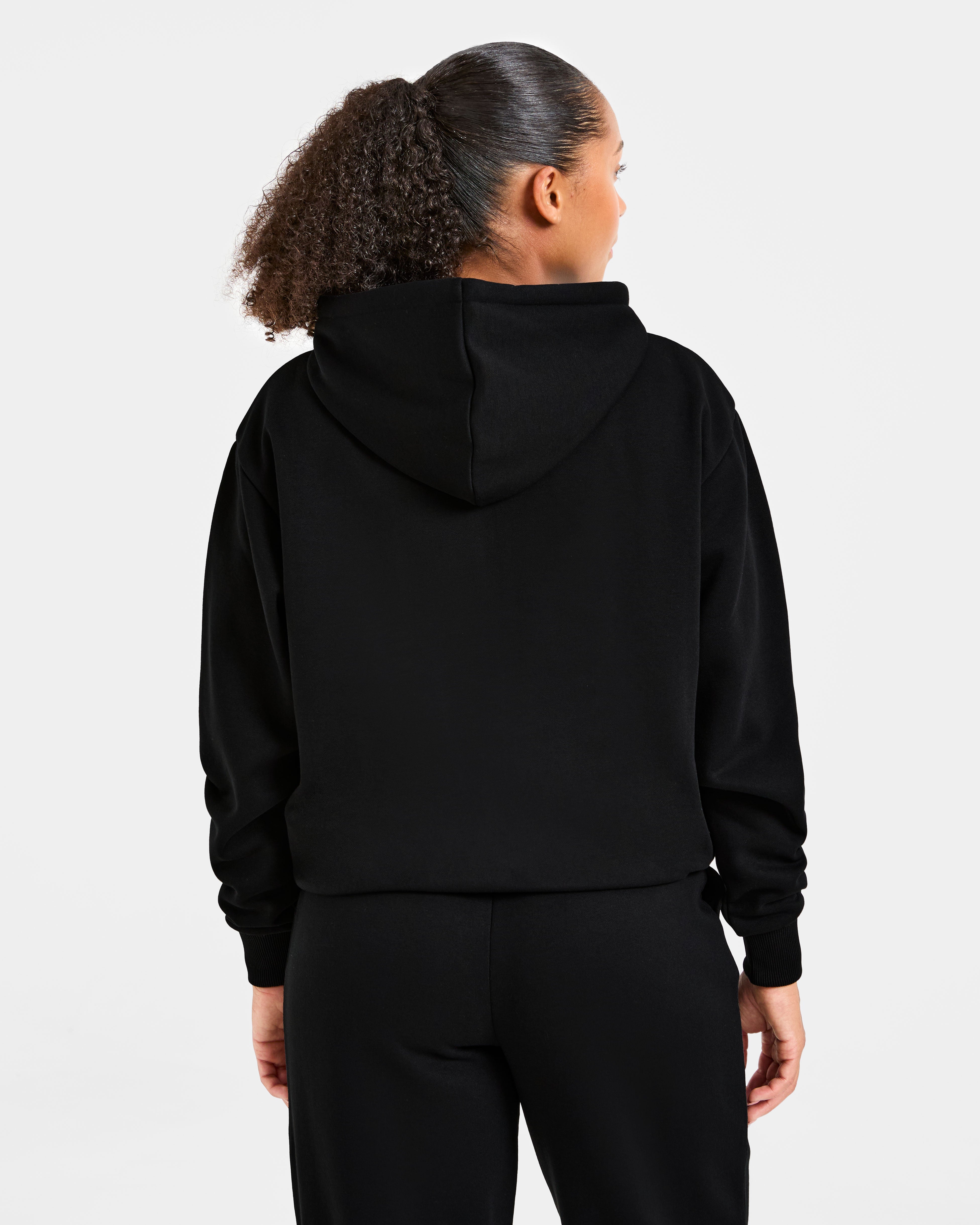 Lifestyle Oversized Zip Up Hoodie - Black