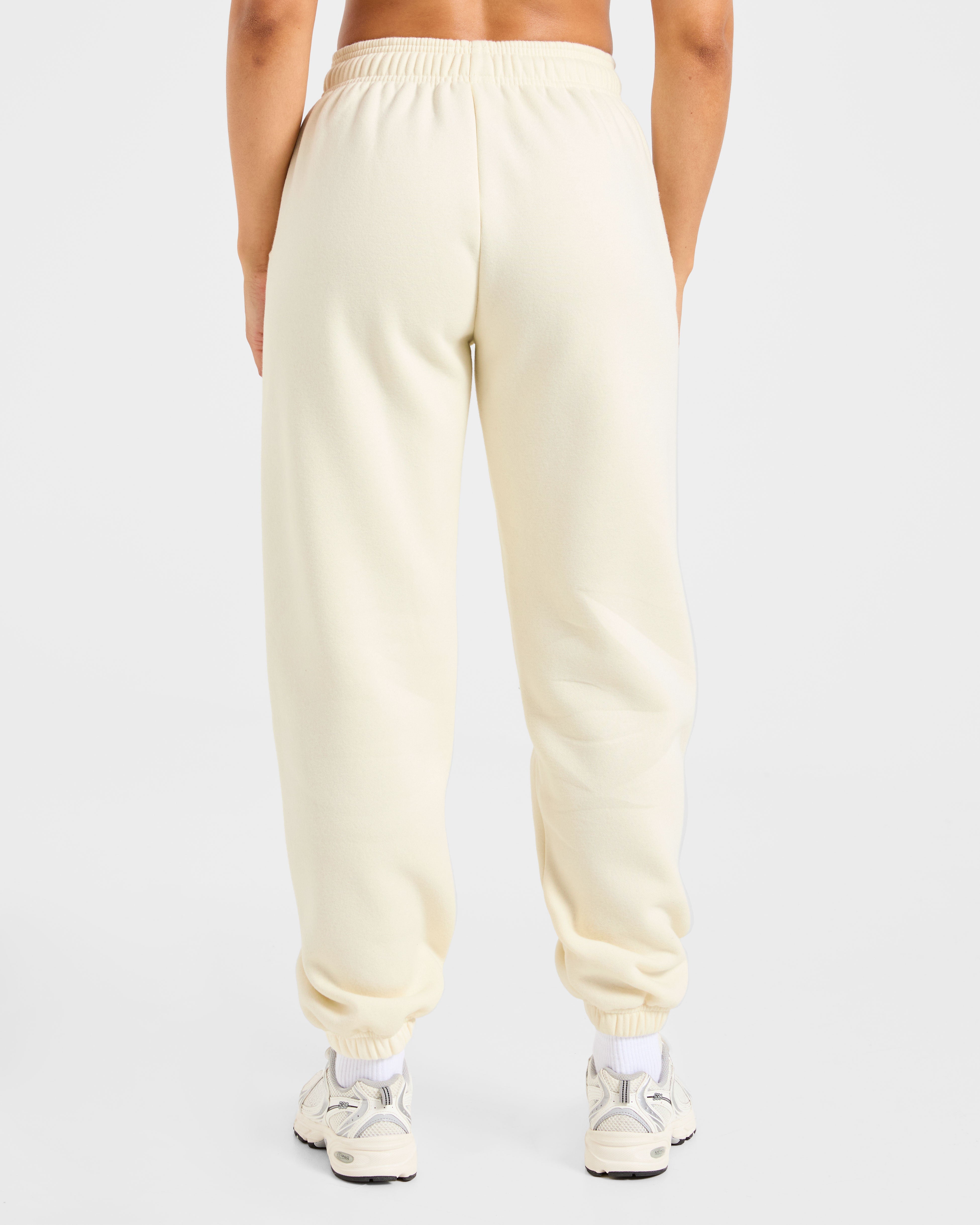 Retro Athletics Oversized Joggers - Butter Yellow/Navy