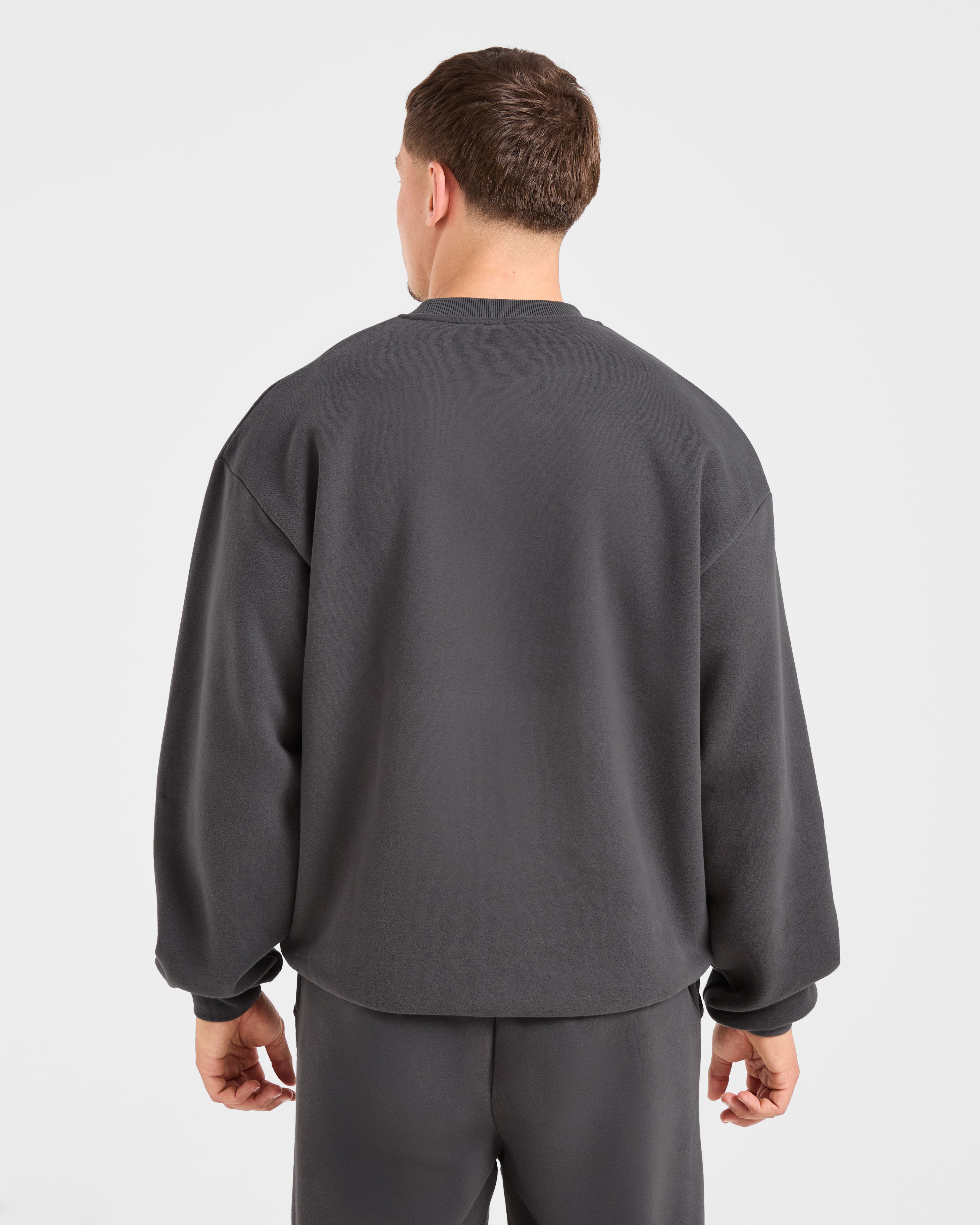Academy Oversized Sweater - Charcoal