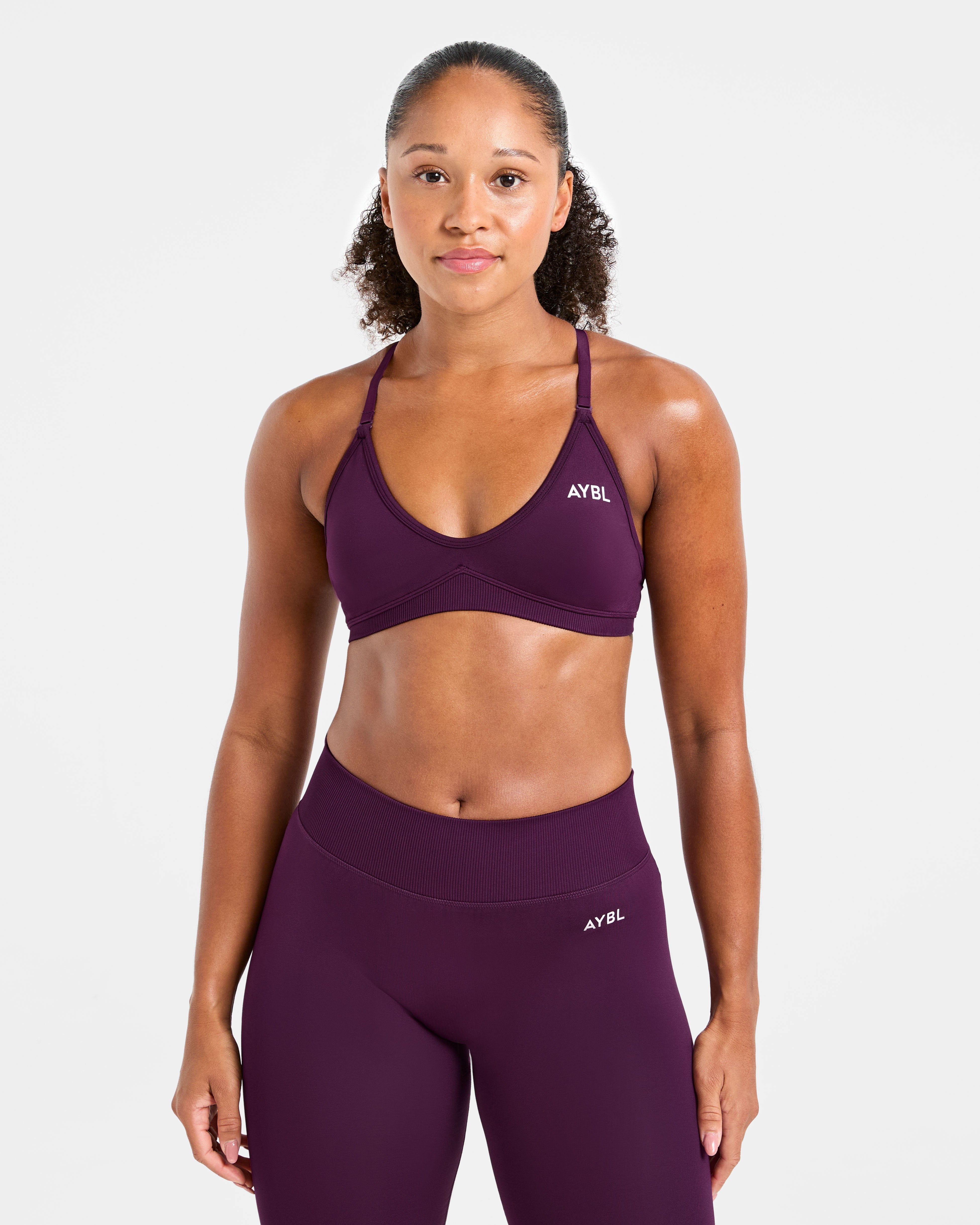 Adapt Seamless Strappy Sports Bra - Midnight Plum