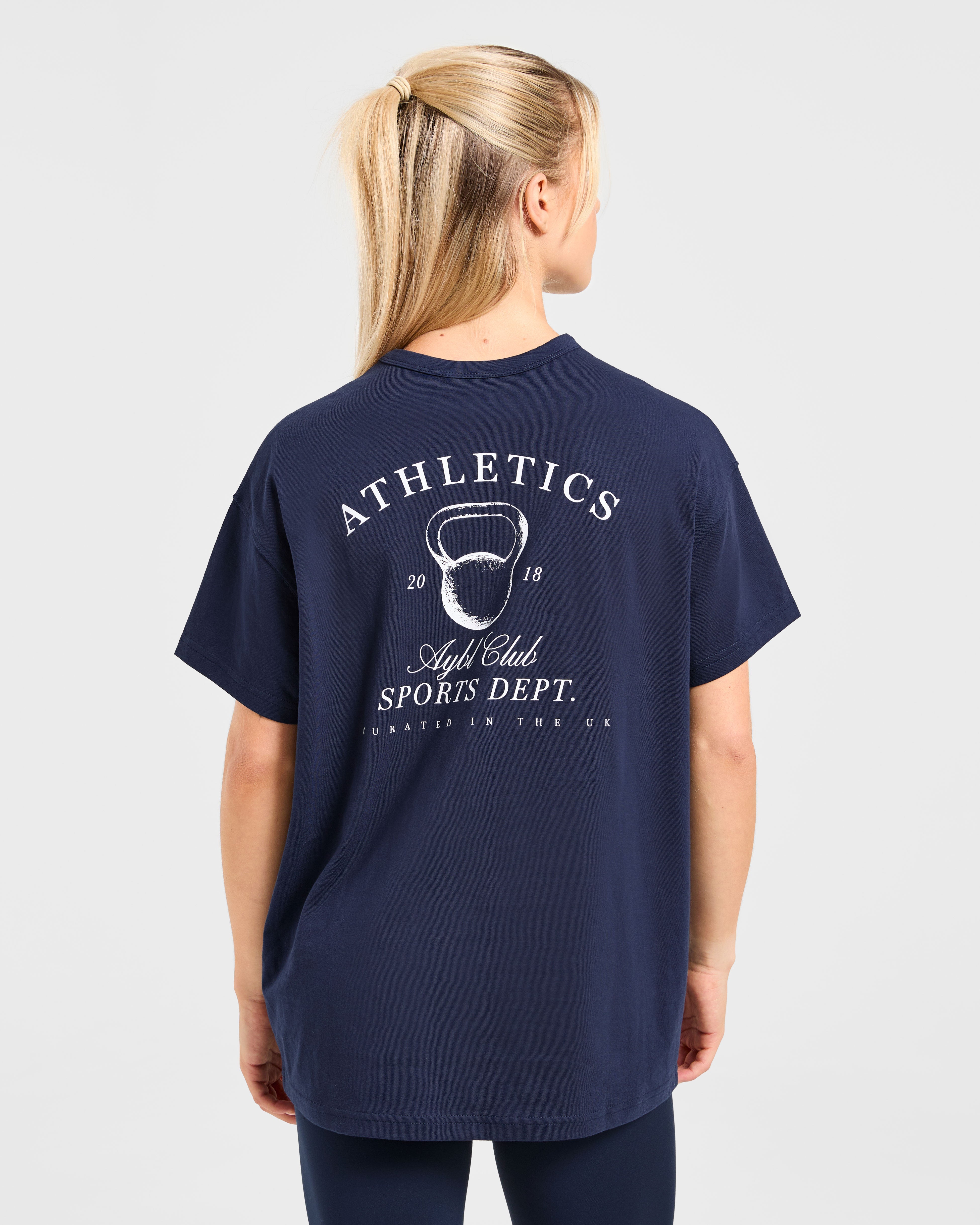 Athletics Sport Dept Oversized T Shirt - Navy