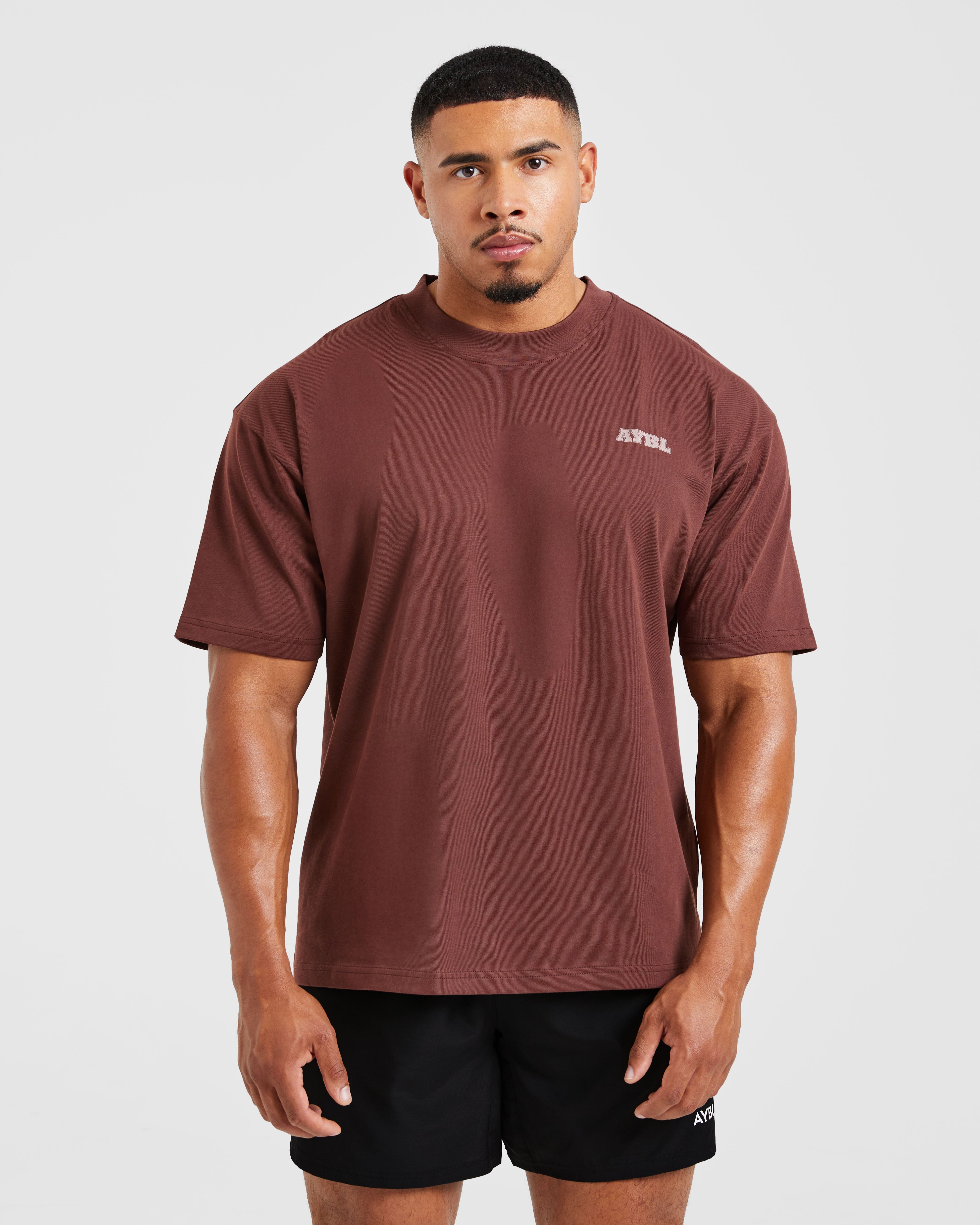 Global Oversized T Shirt - Burnt Red