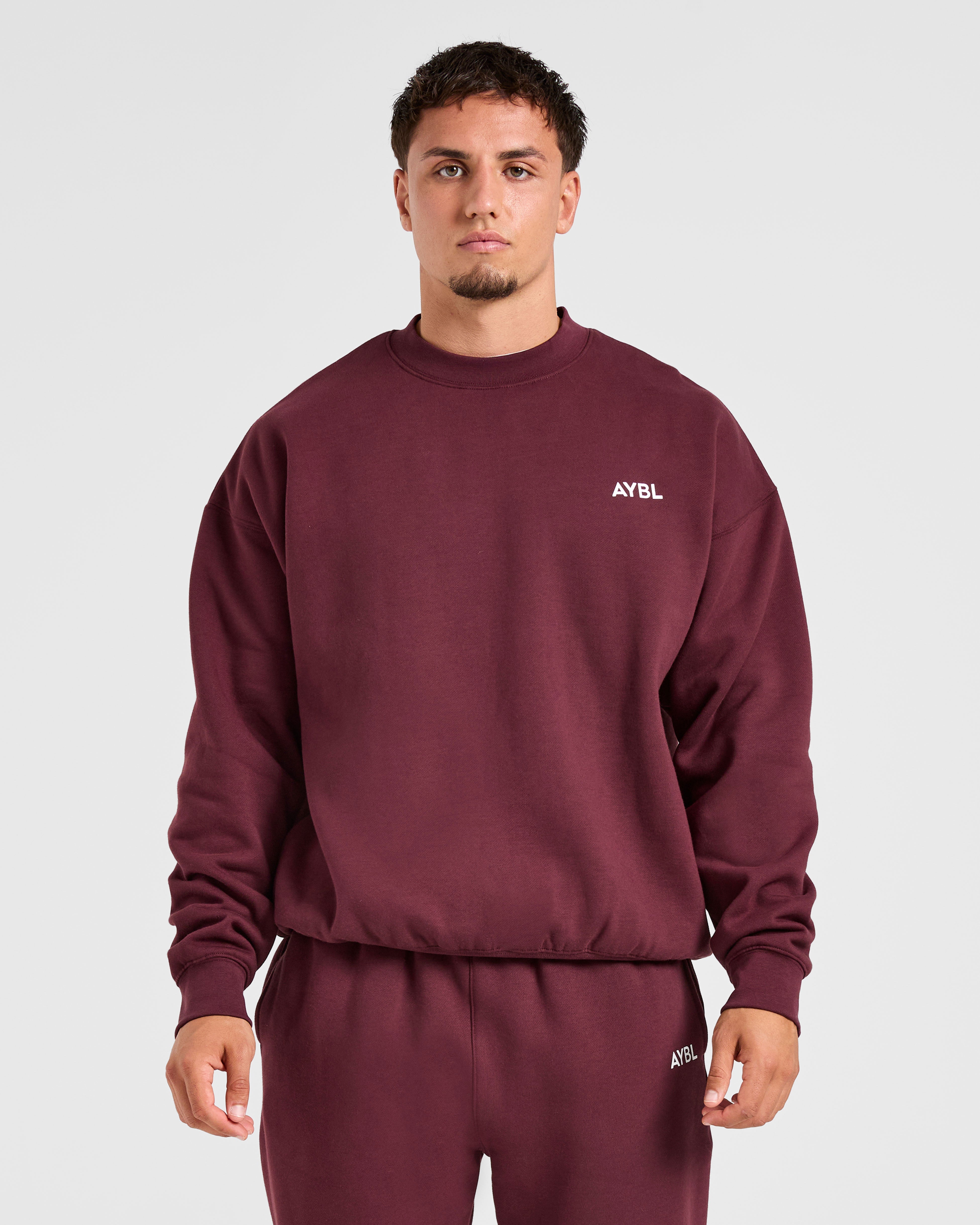 Essential Oversized Sweater - Burgundy Red