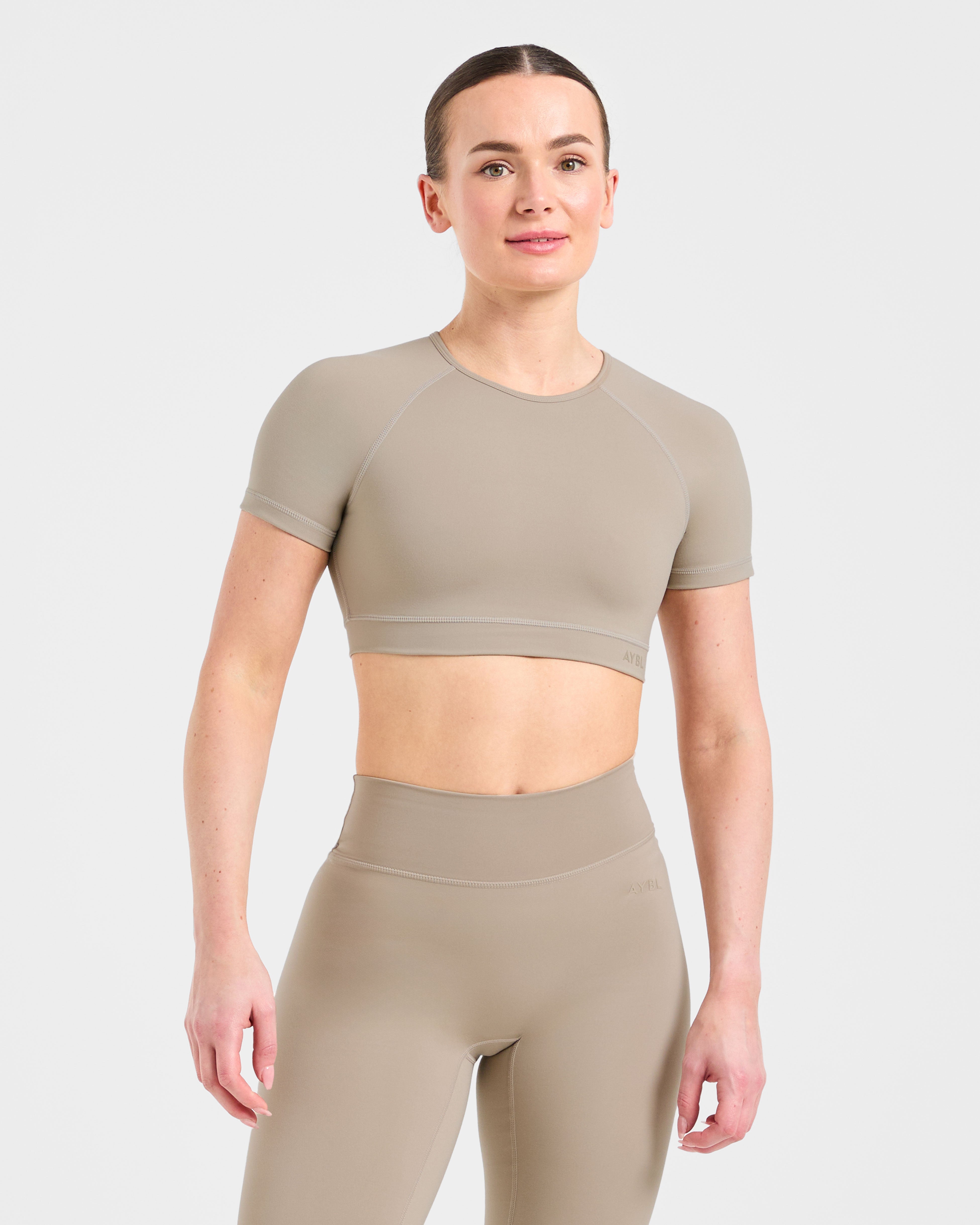 Staple Crop Top - Muted Taupe