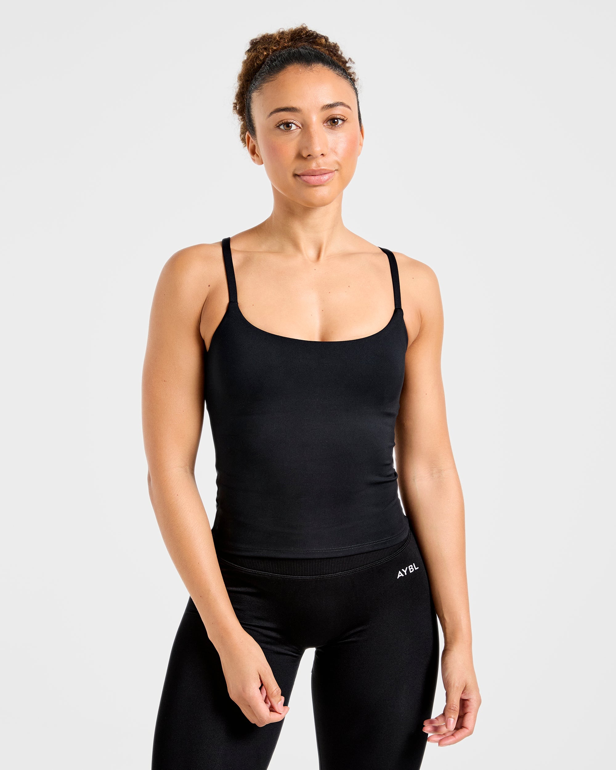 Essential Strappy Tank Top - Black