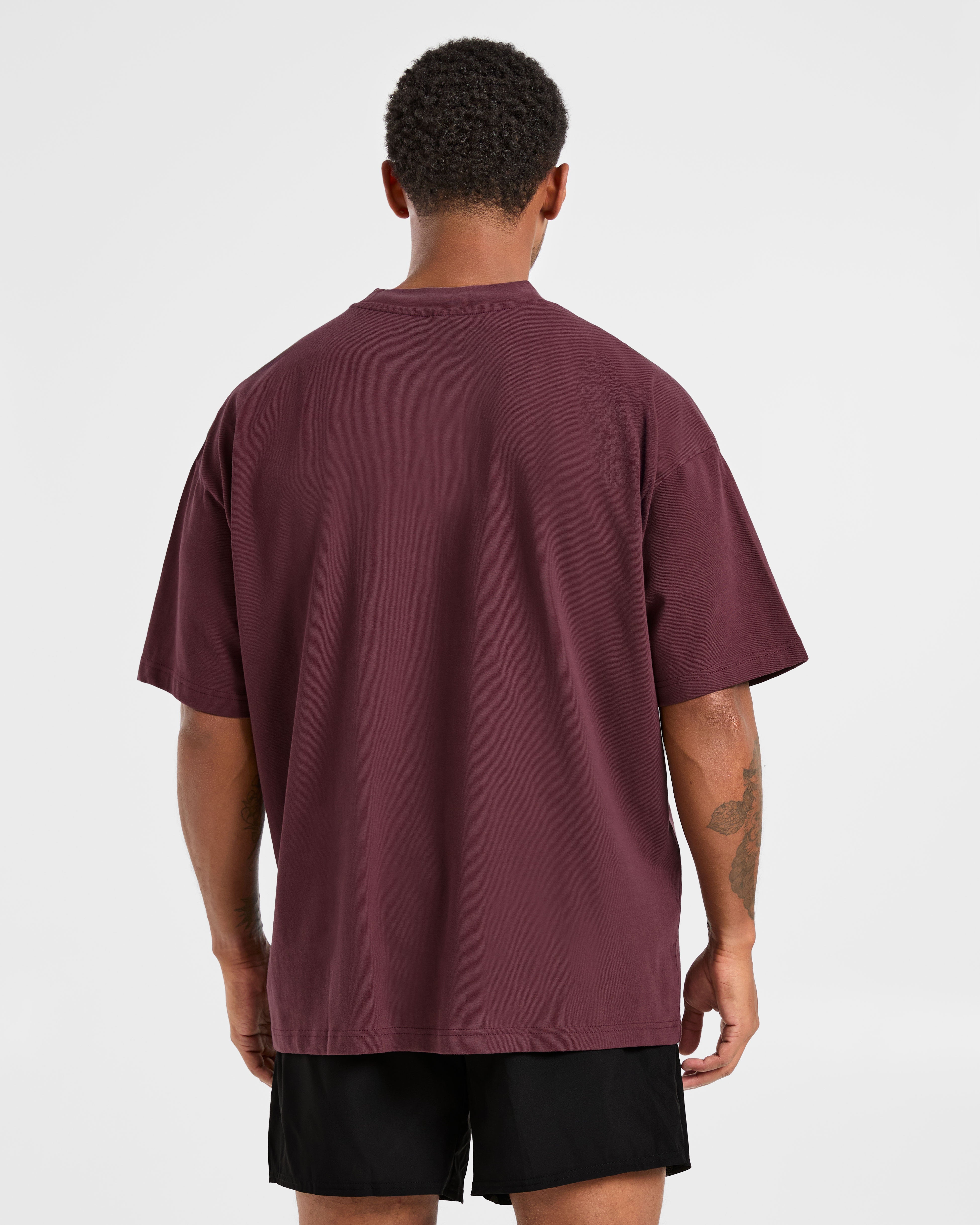 Elite Oversized T Shirt- Dusty Plum
