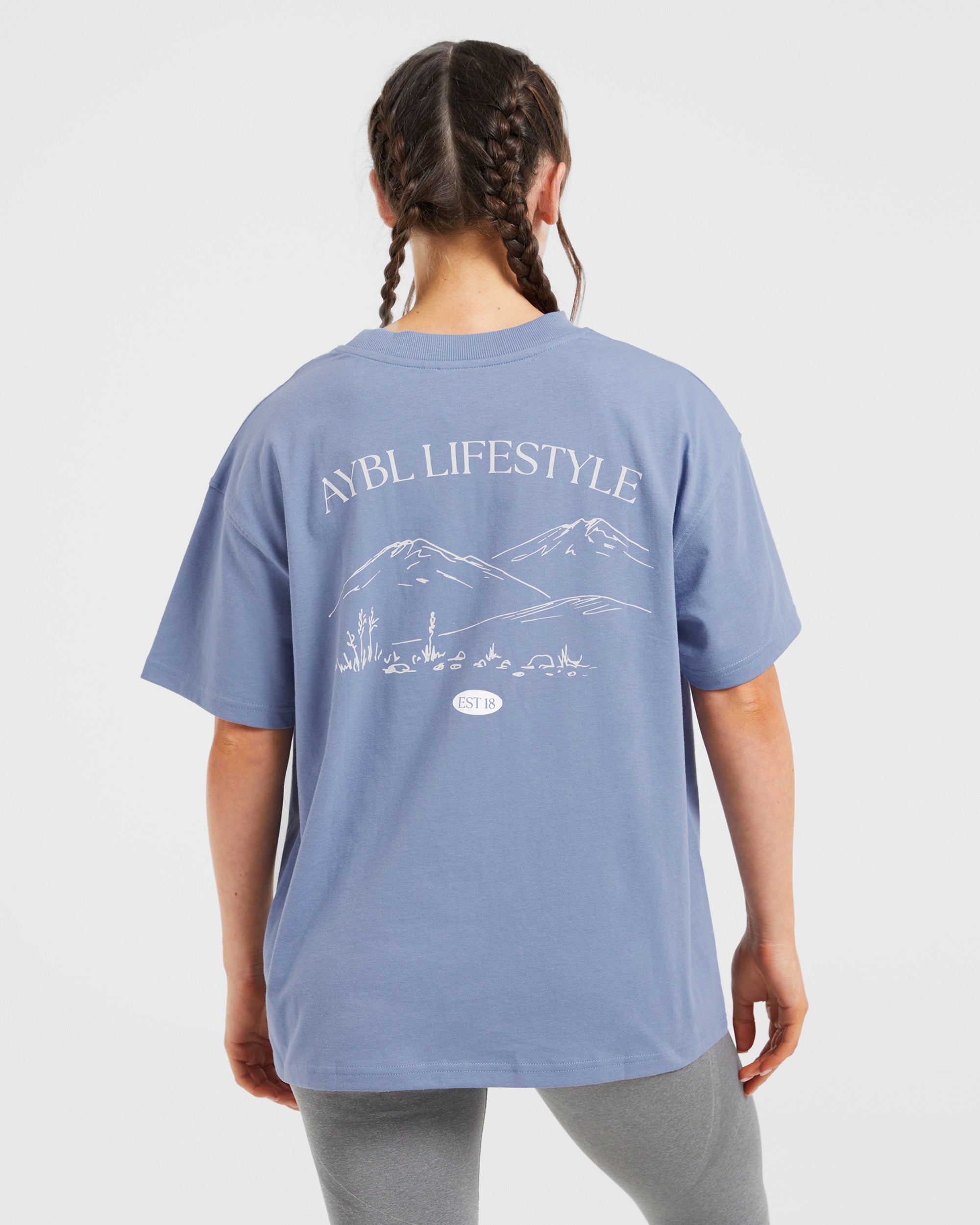 AYBL Lifestyle Oversized T Shirt – Cornflower Blue AYBL Lifestyle Oversized T Shirt - Cornflower Blue