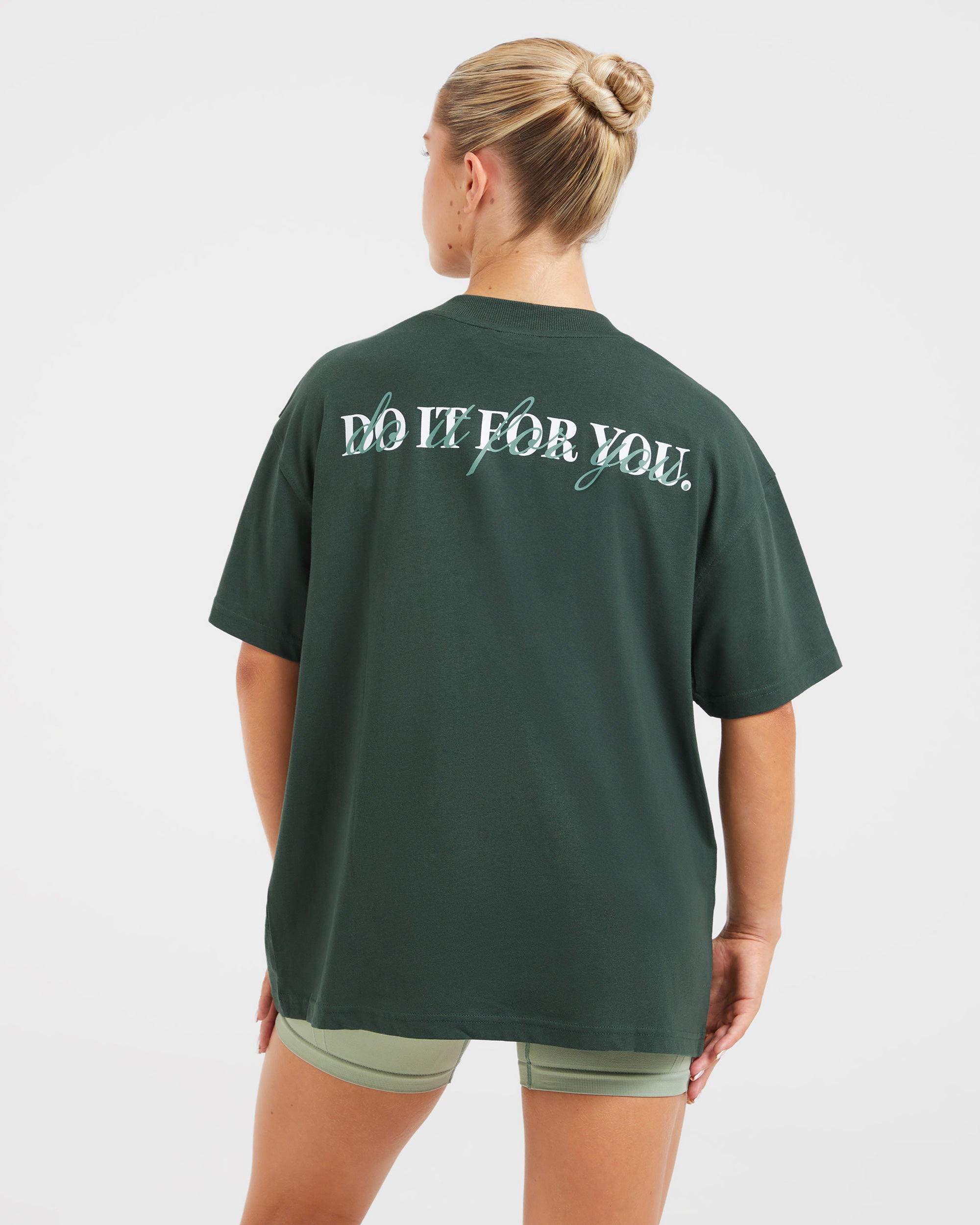 Do It For You Oversized T Shirt – Forest Green Do It For You Oversized T Shirt - Forest Green