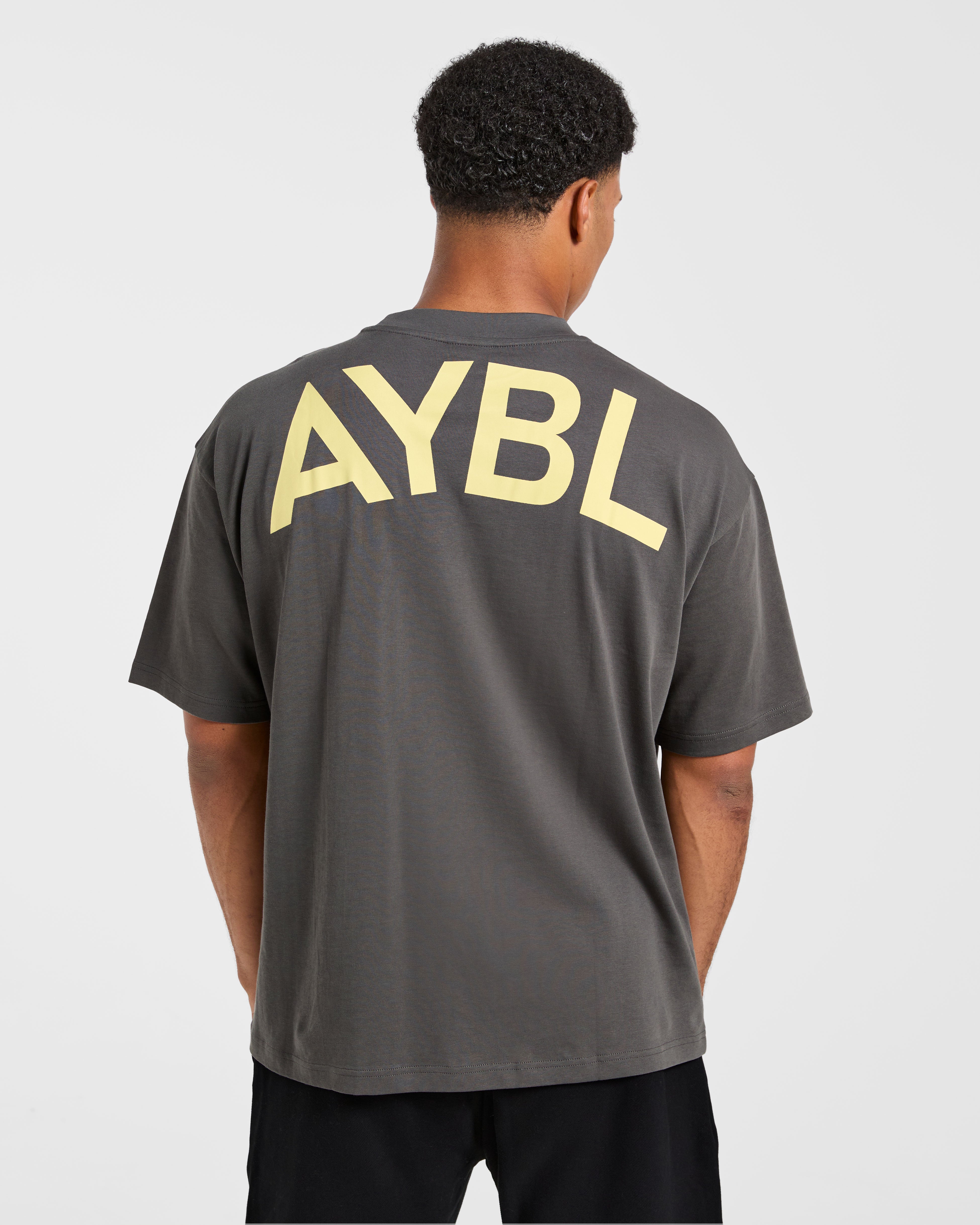Essential Oversized T Shirt – Charcoal/Butter Essential Oversized T Shirt - Charcoal/Butter