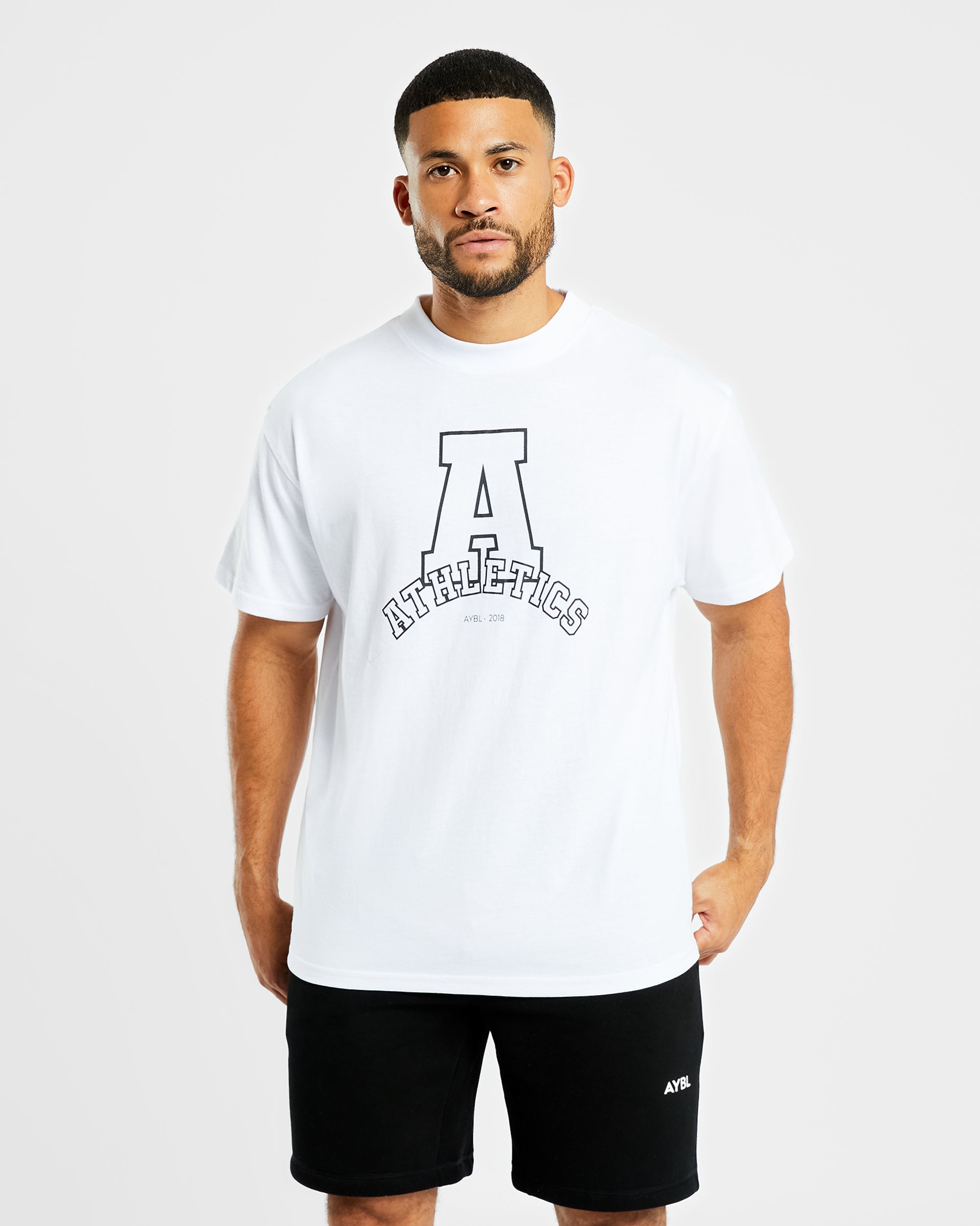 Athletics Varsity Oversized T Shirt – White Athletics Varsity Oversized T Shirt - White