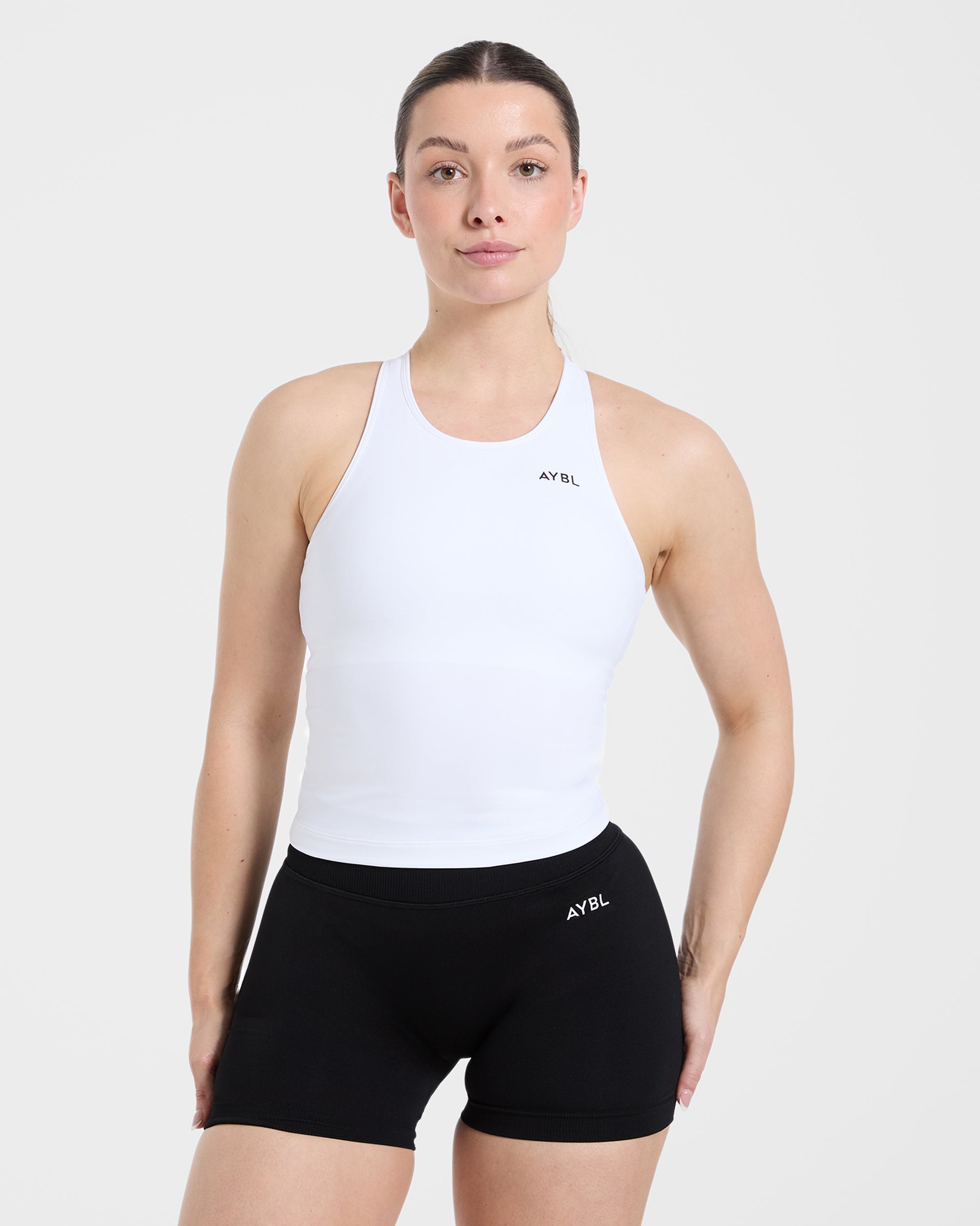 Essential Racerback Tank Top – White Essential Racerback Tank Top - White