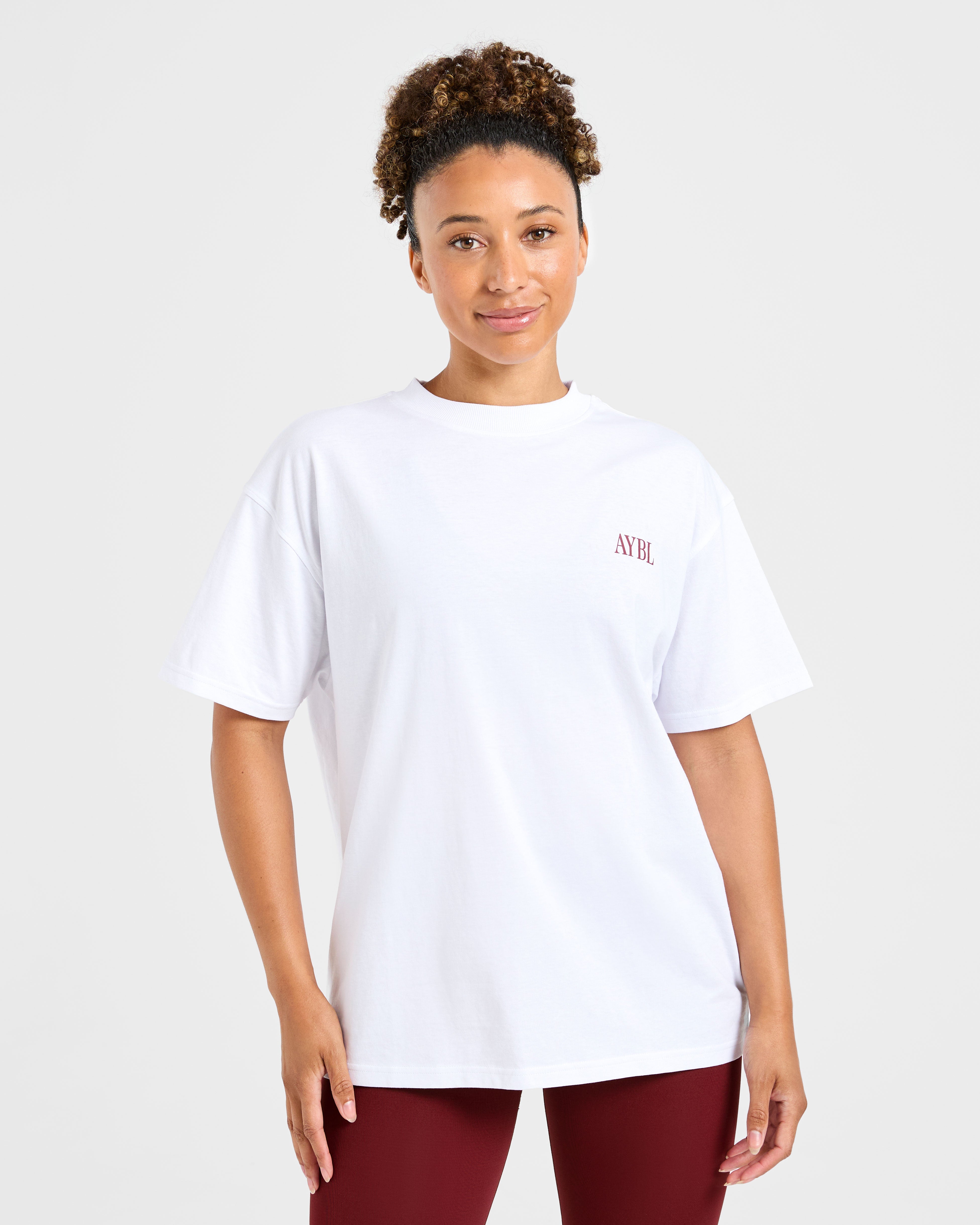 AYBL Strength Studio Oversized T Shirt - White
