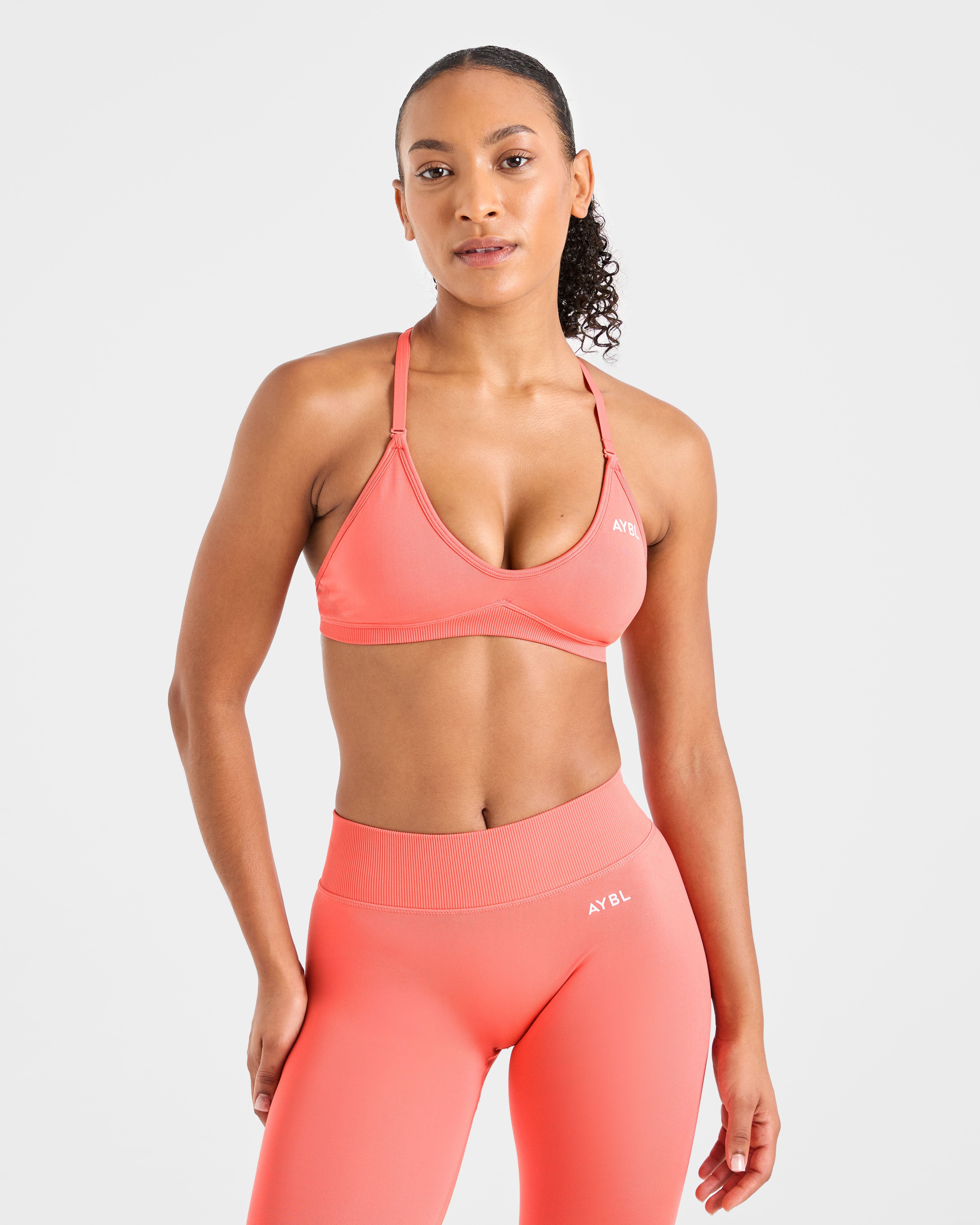 Adapt Seamless Strappy Sports Bra – Summer Peach Adapt Seamless Strappy Sports Bra - Summer Peach