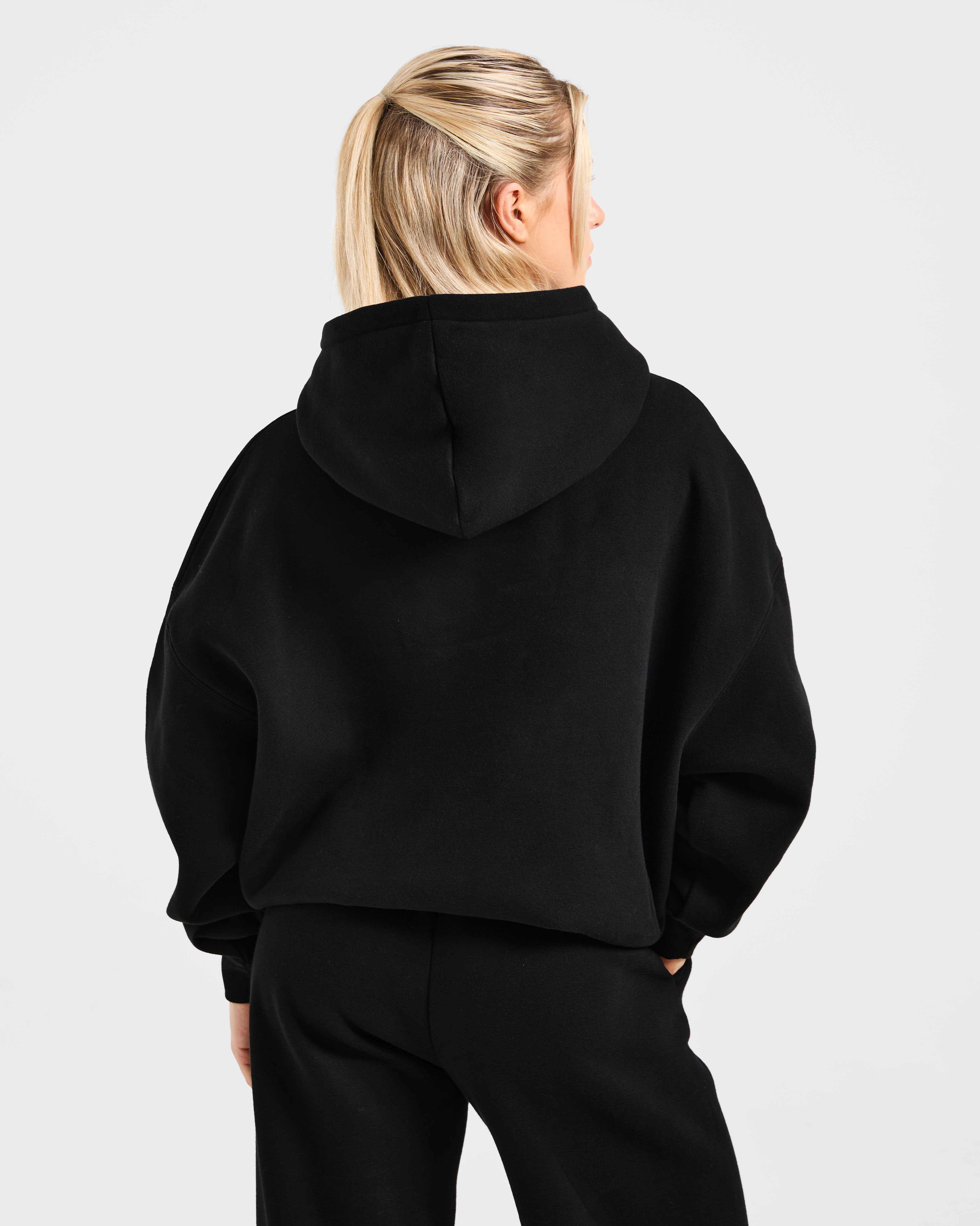 Varsity 2.0 Oversized Hoodie - Black